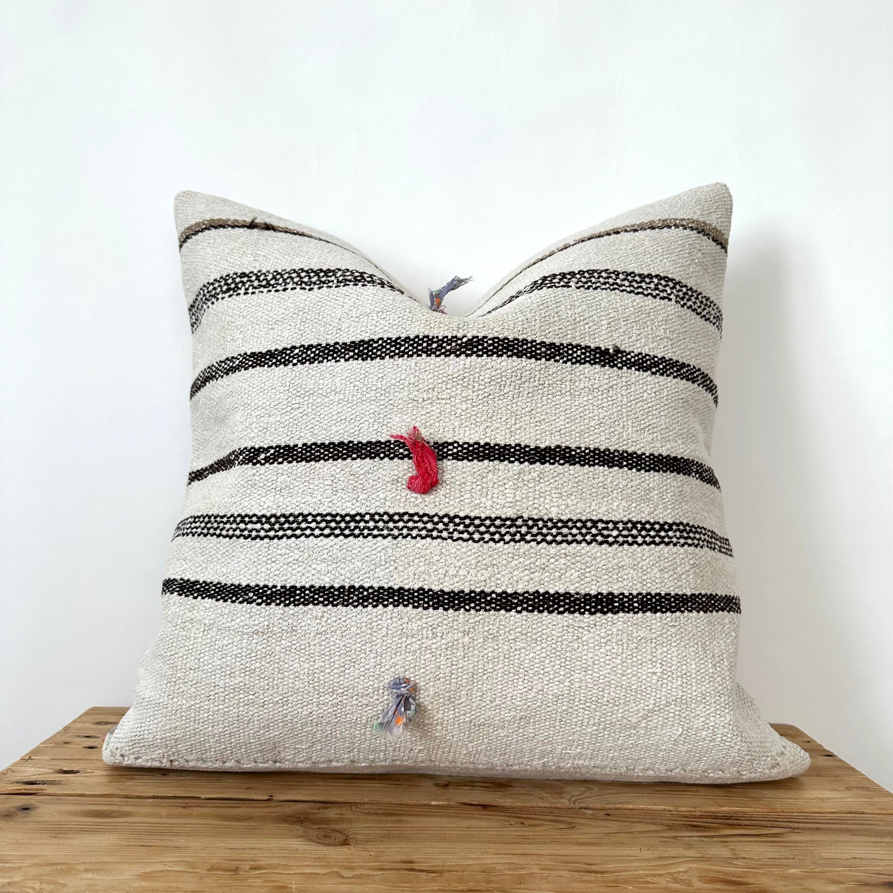 Toril - White Hemp Pillow Cover