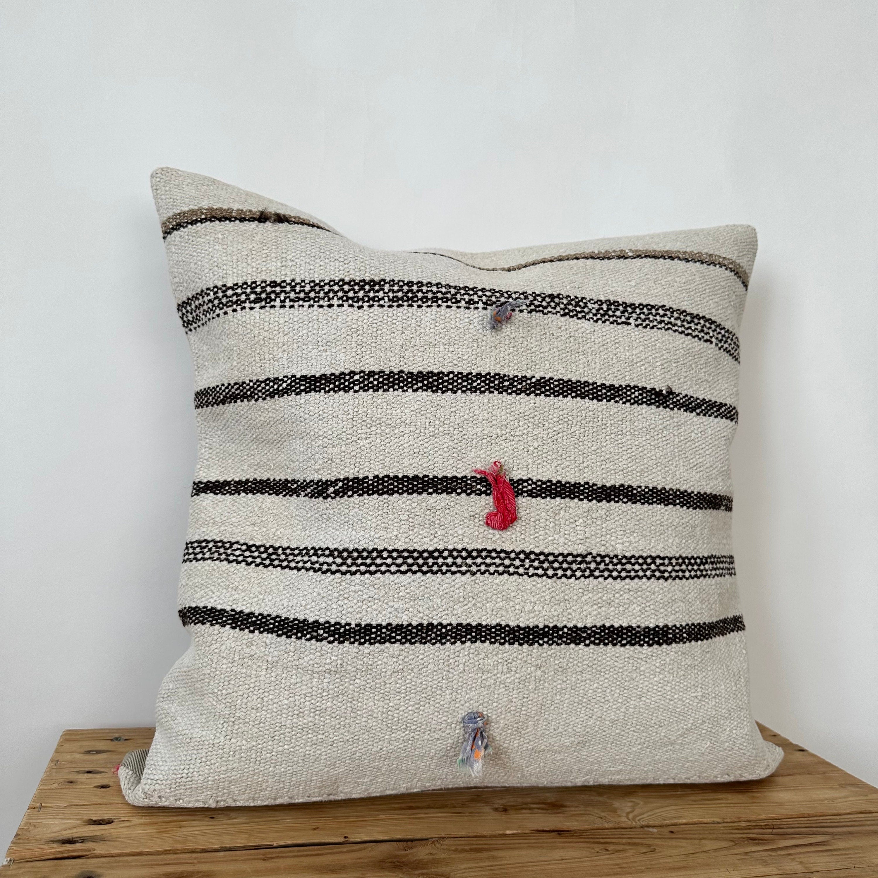 Toril - White Hemp Pillow Cover