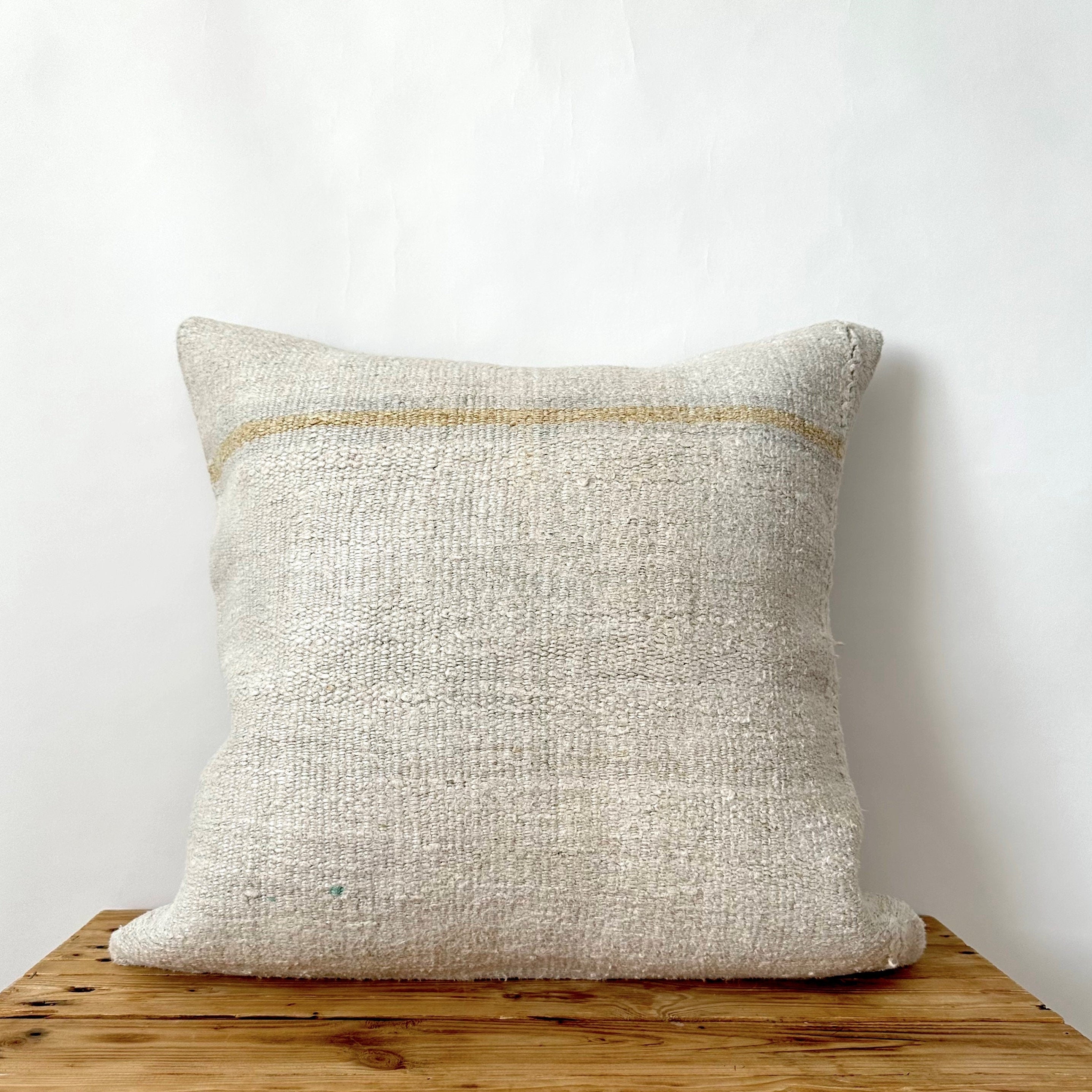 Tinley - White Hemp Pillow Cover