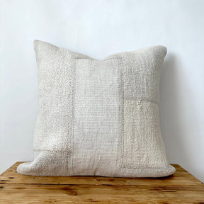 Trishelle - White Hemp Pillow Cover