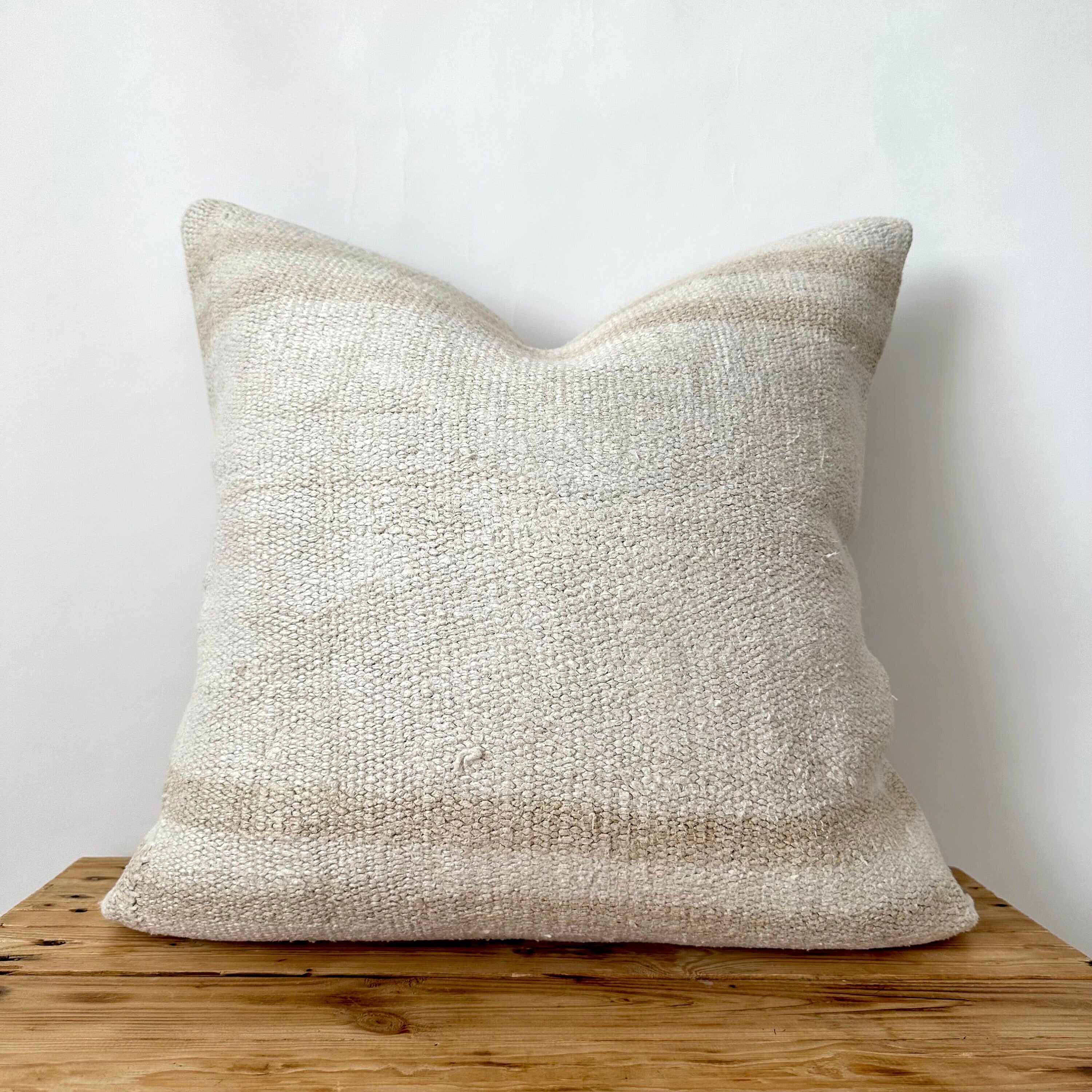 Tanith - White Hemp Pillow Cover