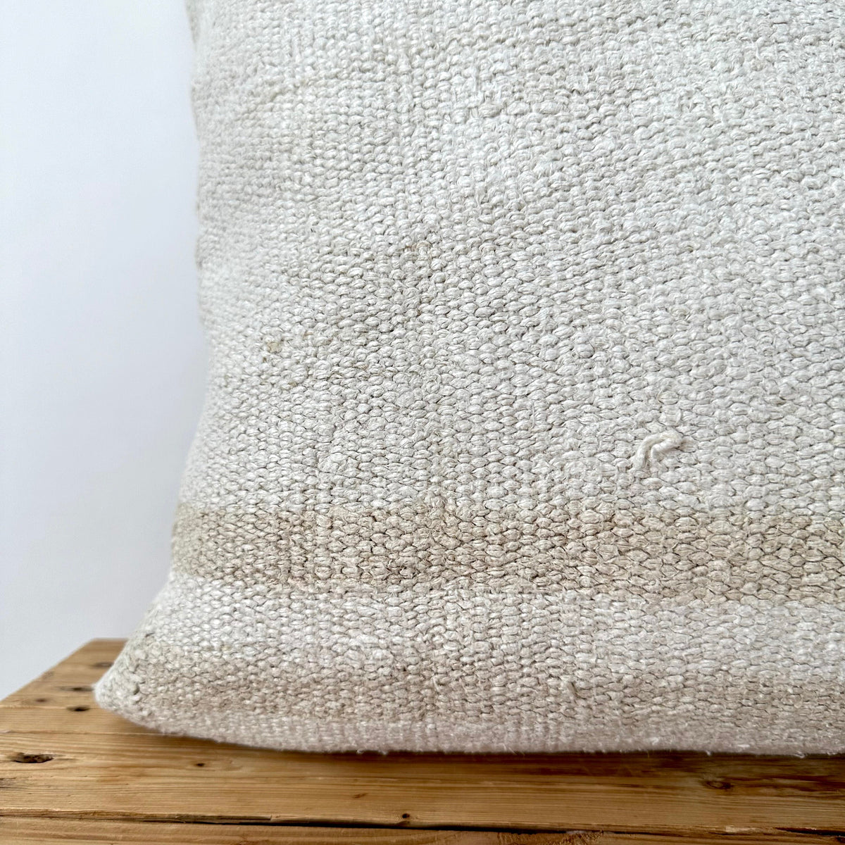 Tanith - White Hemp Pillow Cover