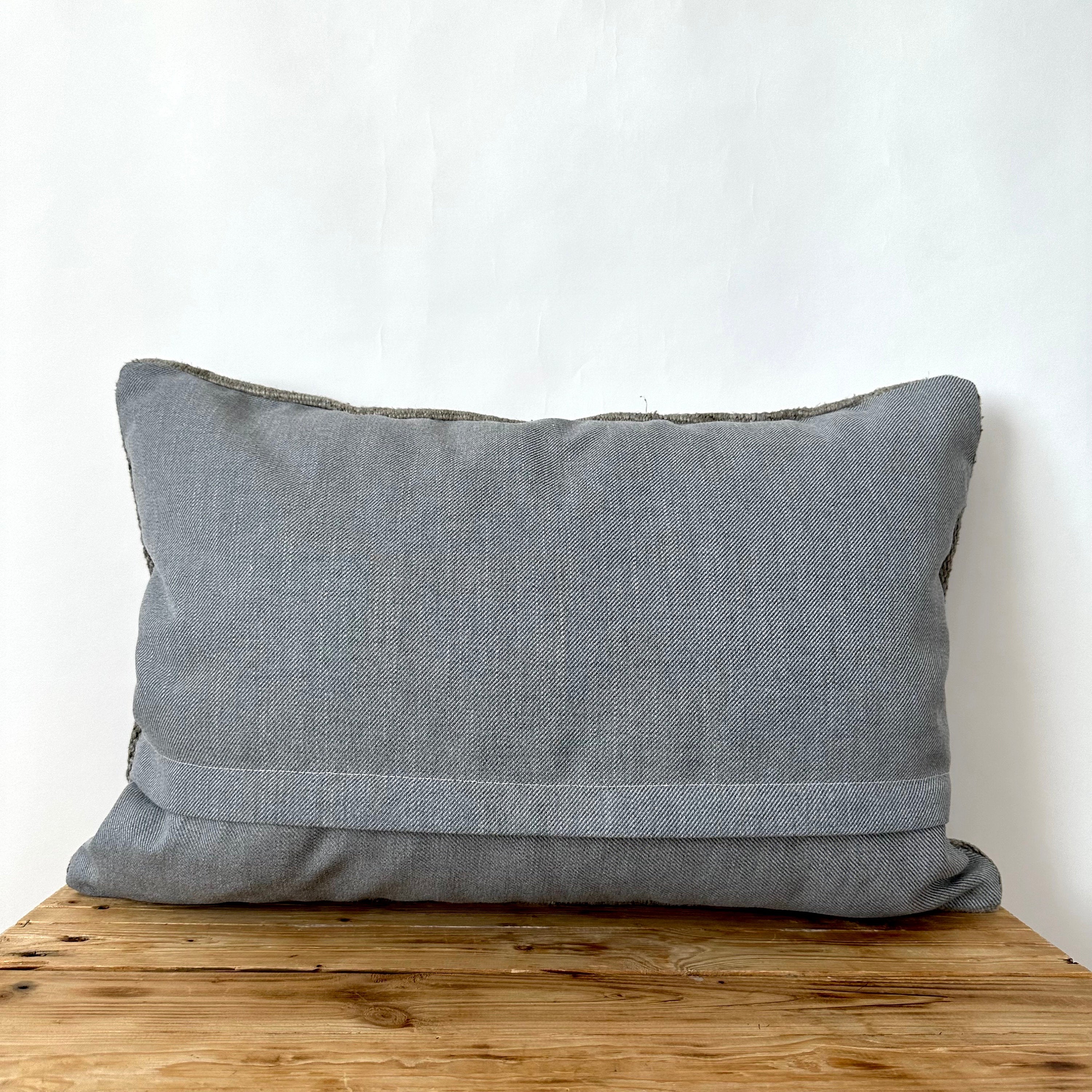 Clarion - Blue Hemp Pillow Cover