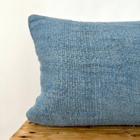 Carna - Blue Hemp Pillow Cover