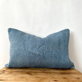 Clarion - Blue Hemp Pillow Cover