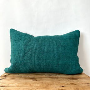 Caspia - Turquoise Hemp Pillow Cover