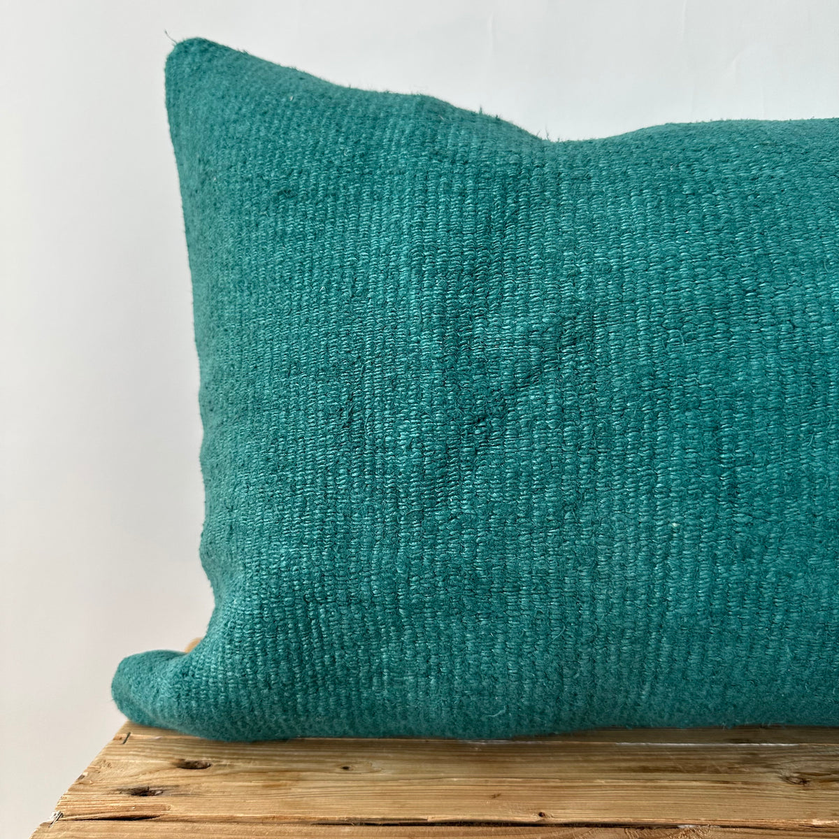 Caspia - Turquoise Hemp Pillow Cover