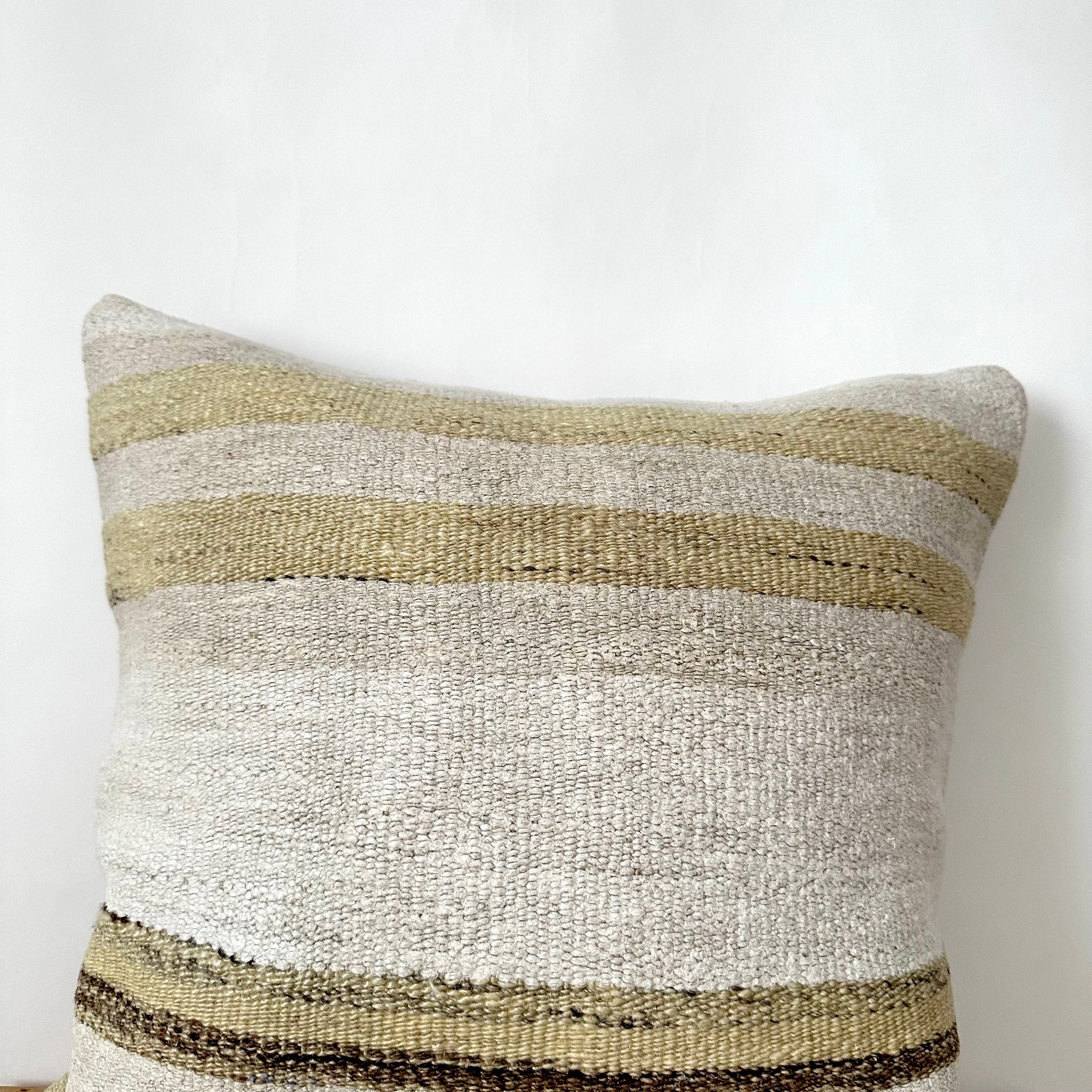 Tasmyn - White Hemp Pillow Cover