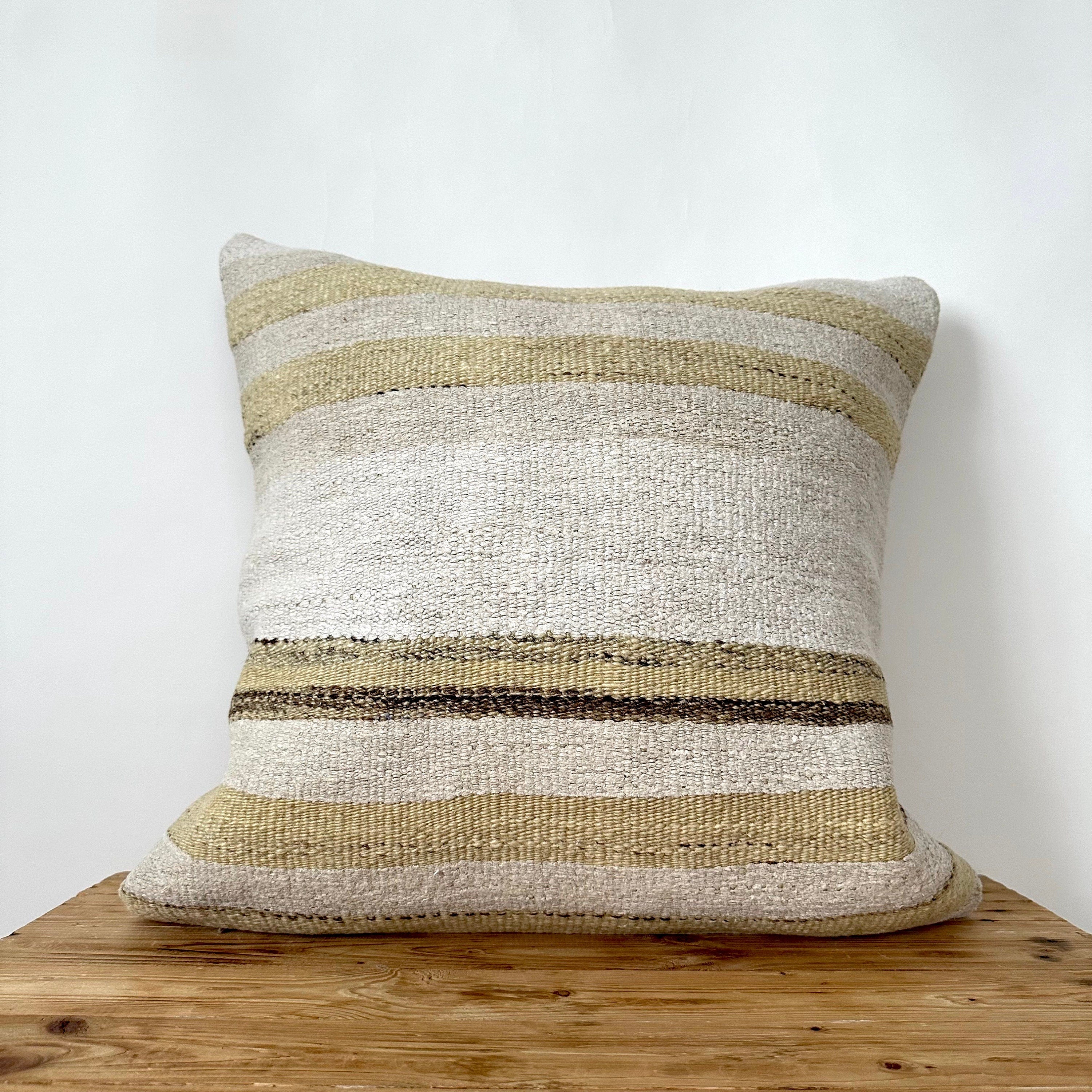 Tasmyn - White Hemp Pillow Cover