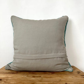 Celinea - Turquoise Hemp Pillow Cover