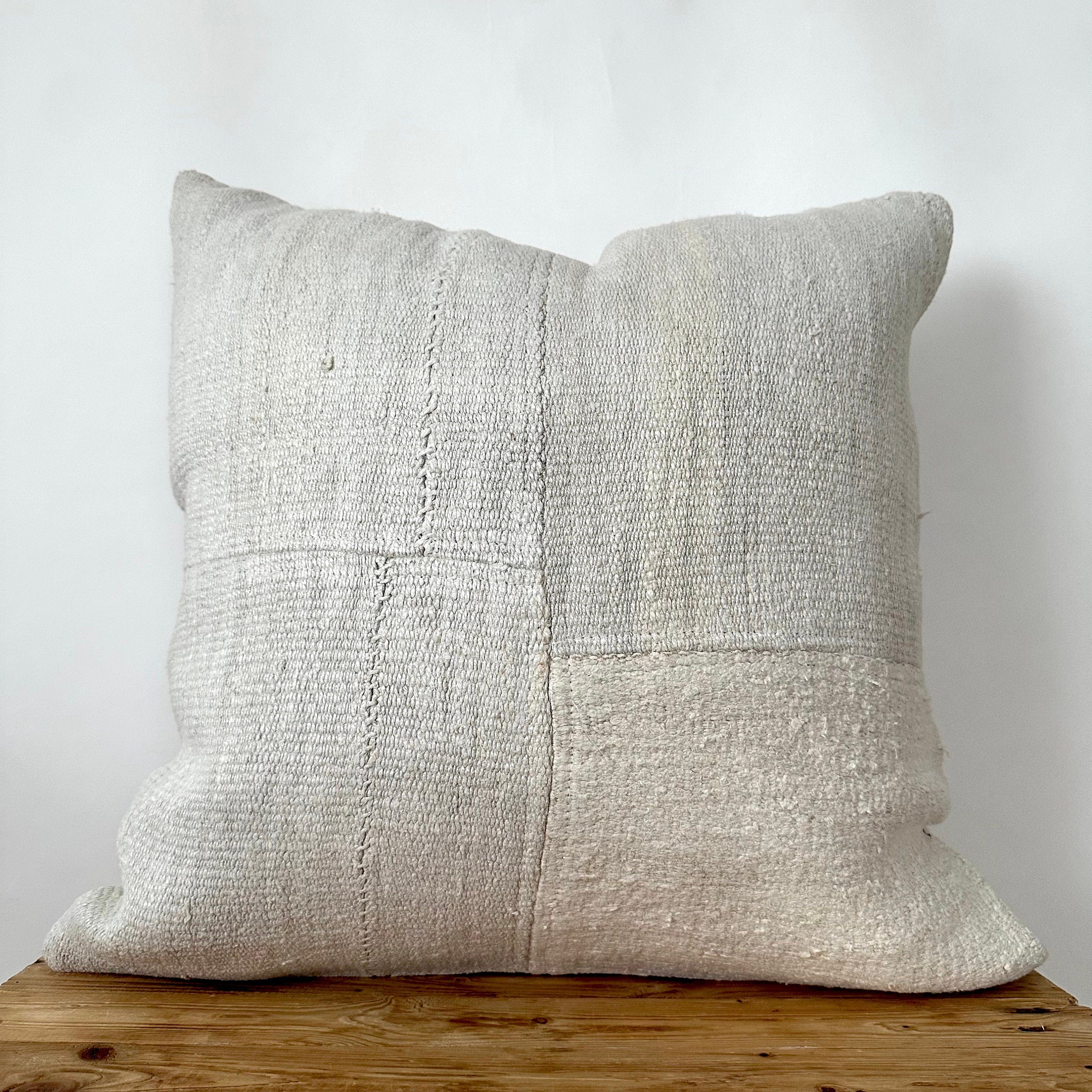 Talora - White Hemp Pillow Cover