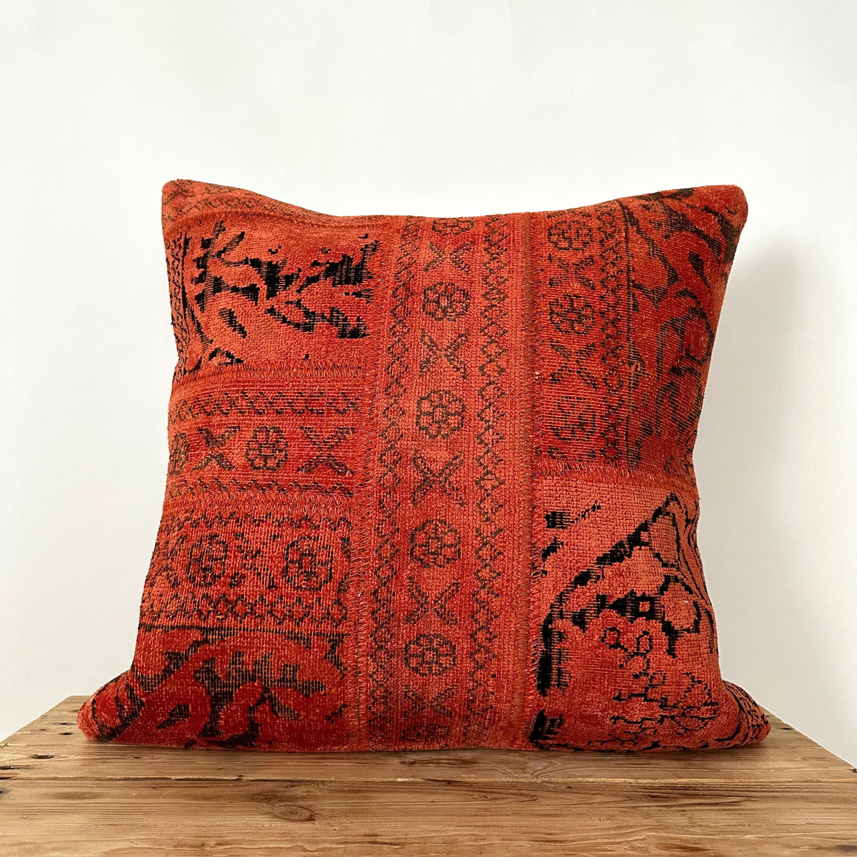 Sonja - Red Bamboo Silk Pillow Cover