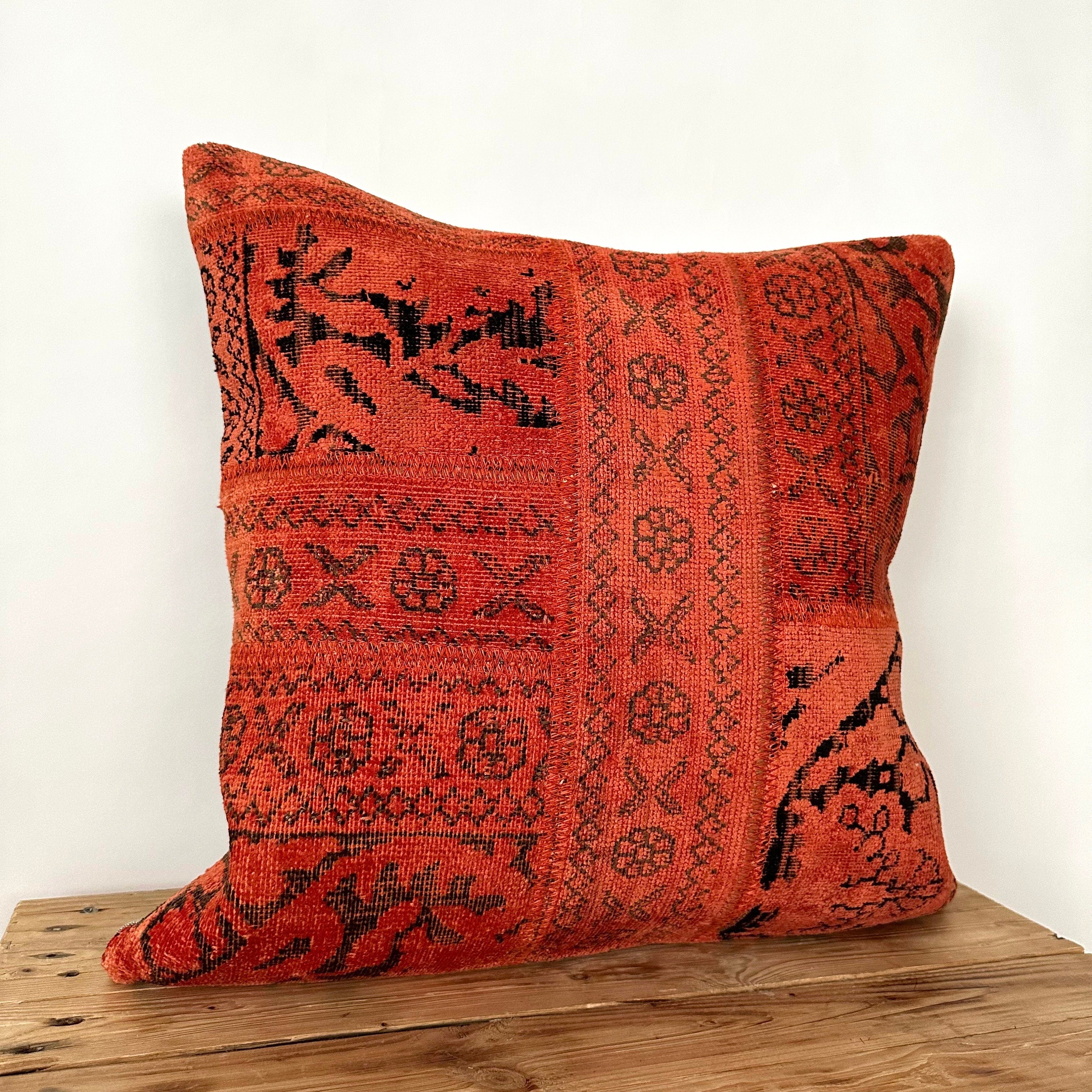 Sonja - Red Bamboo Silk Pillow Cover