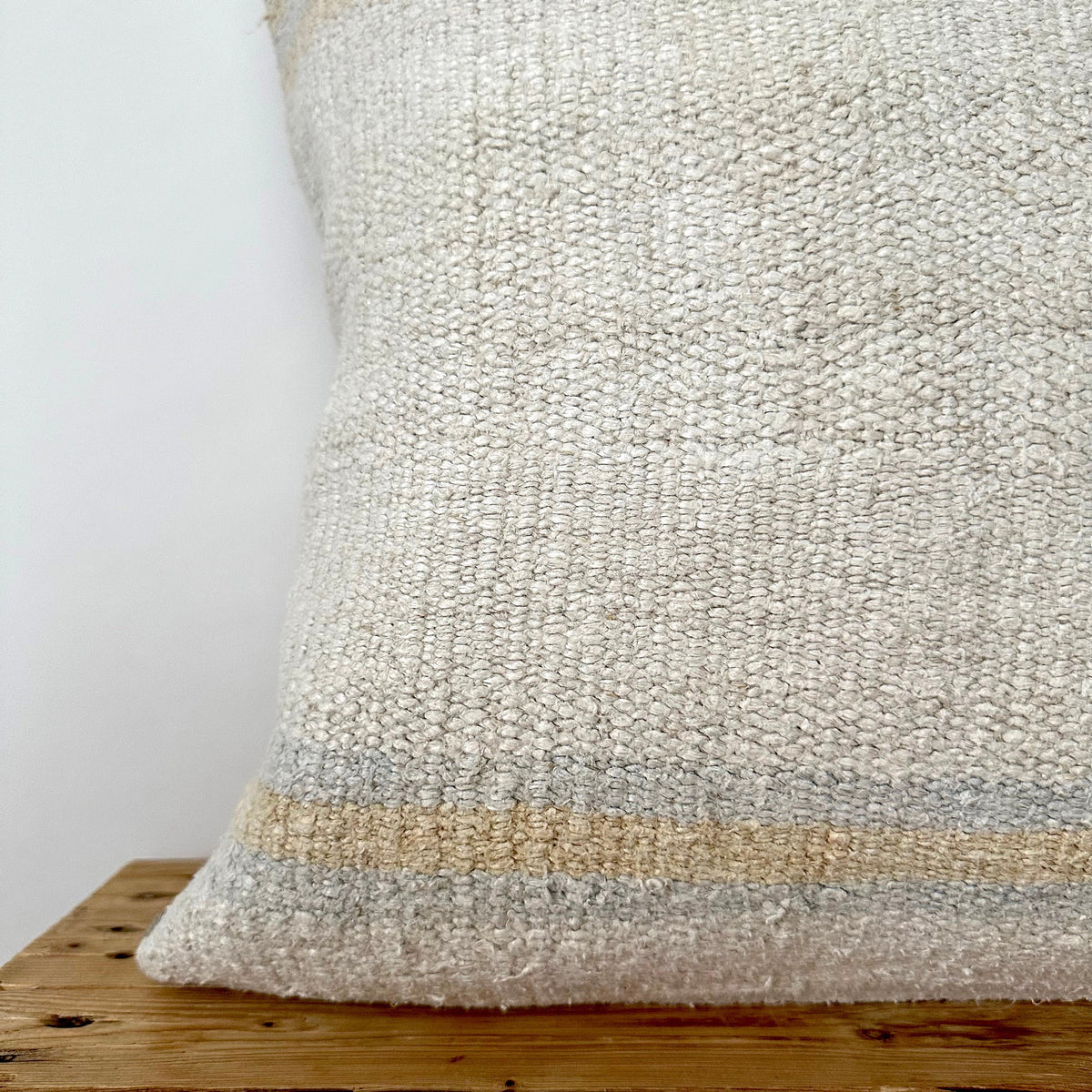 Tova - White Hemp Pillow Cover