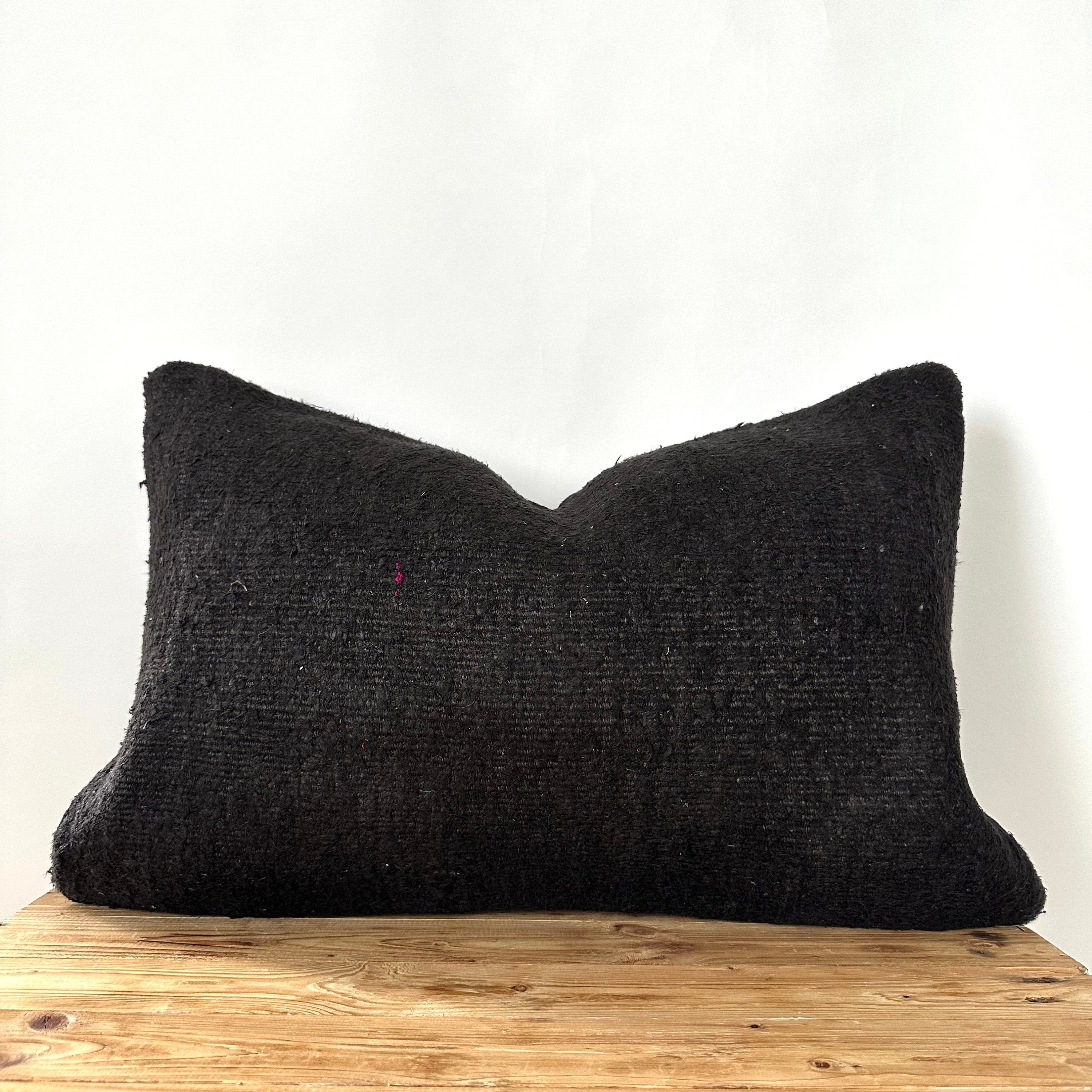 Lilac - Brown Hemp Pillow Cover