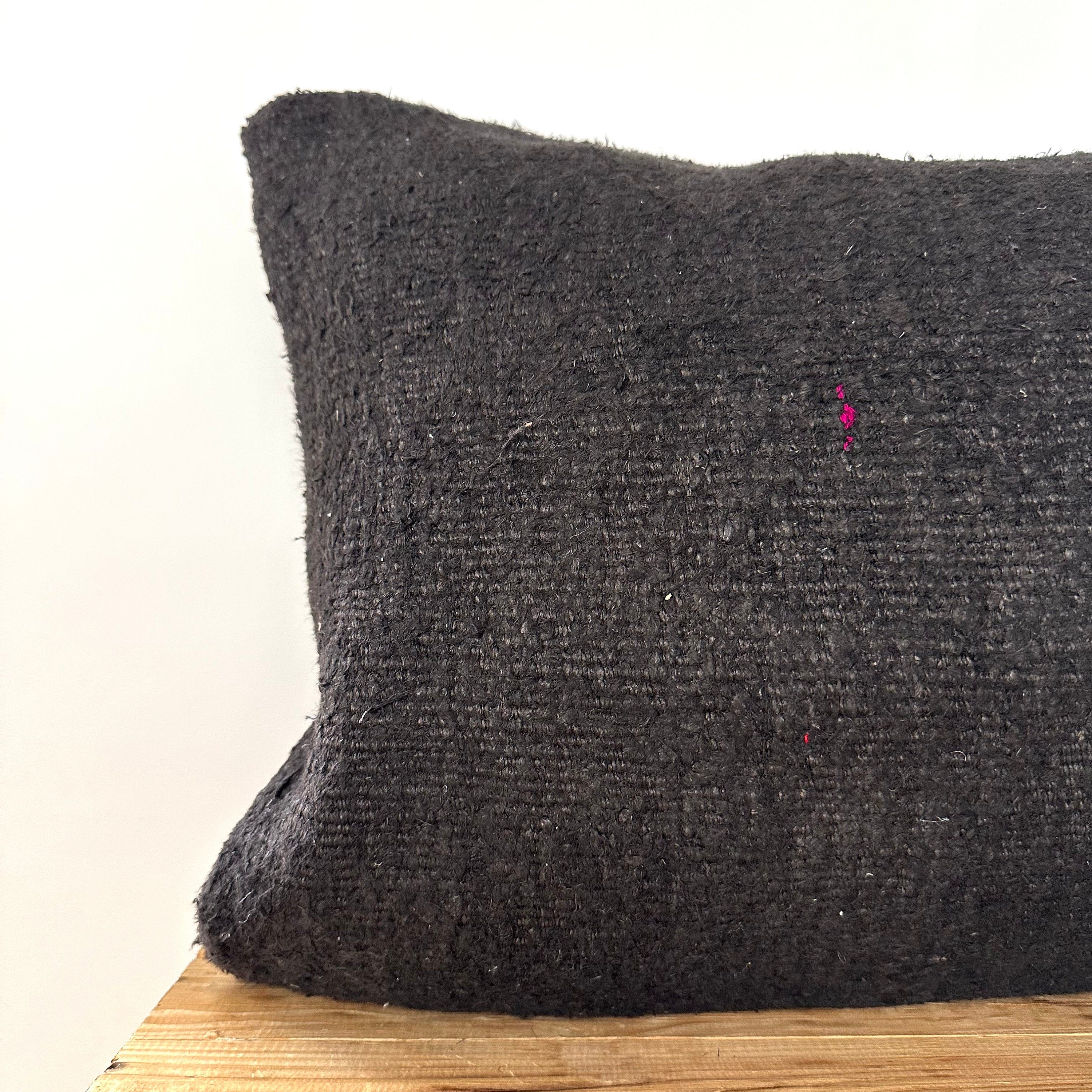 Lilac - Brown Hemp Pillow Cover