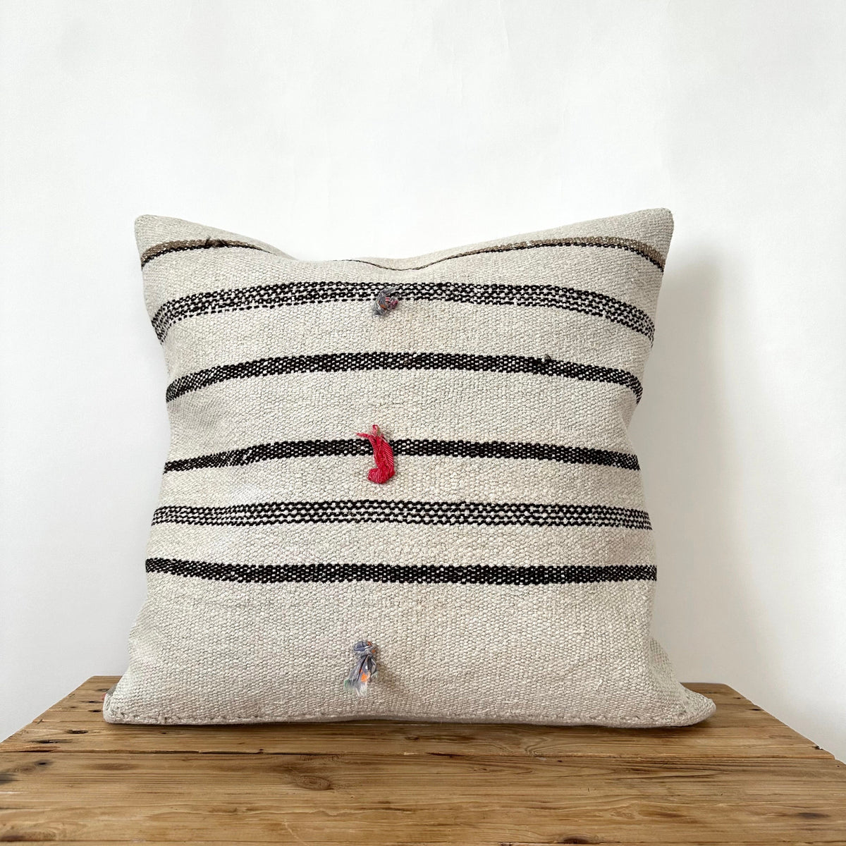 Toril - White Hemp Pillow Cover