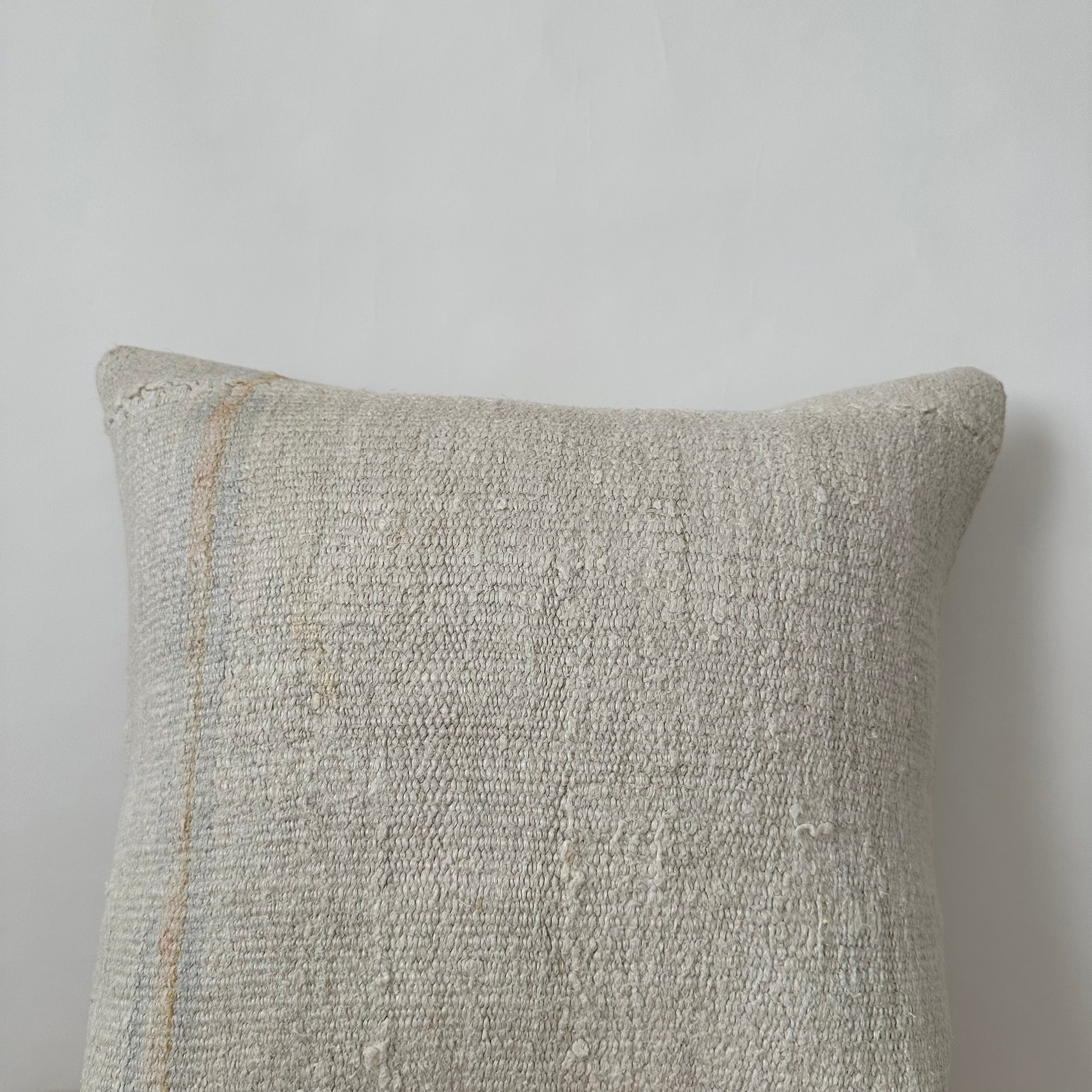 Tayla - White Hemp Pillow Cover