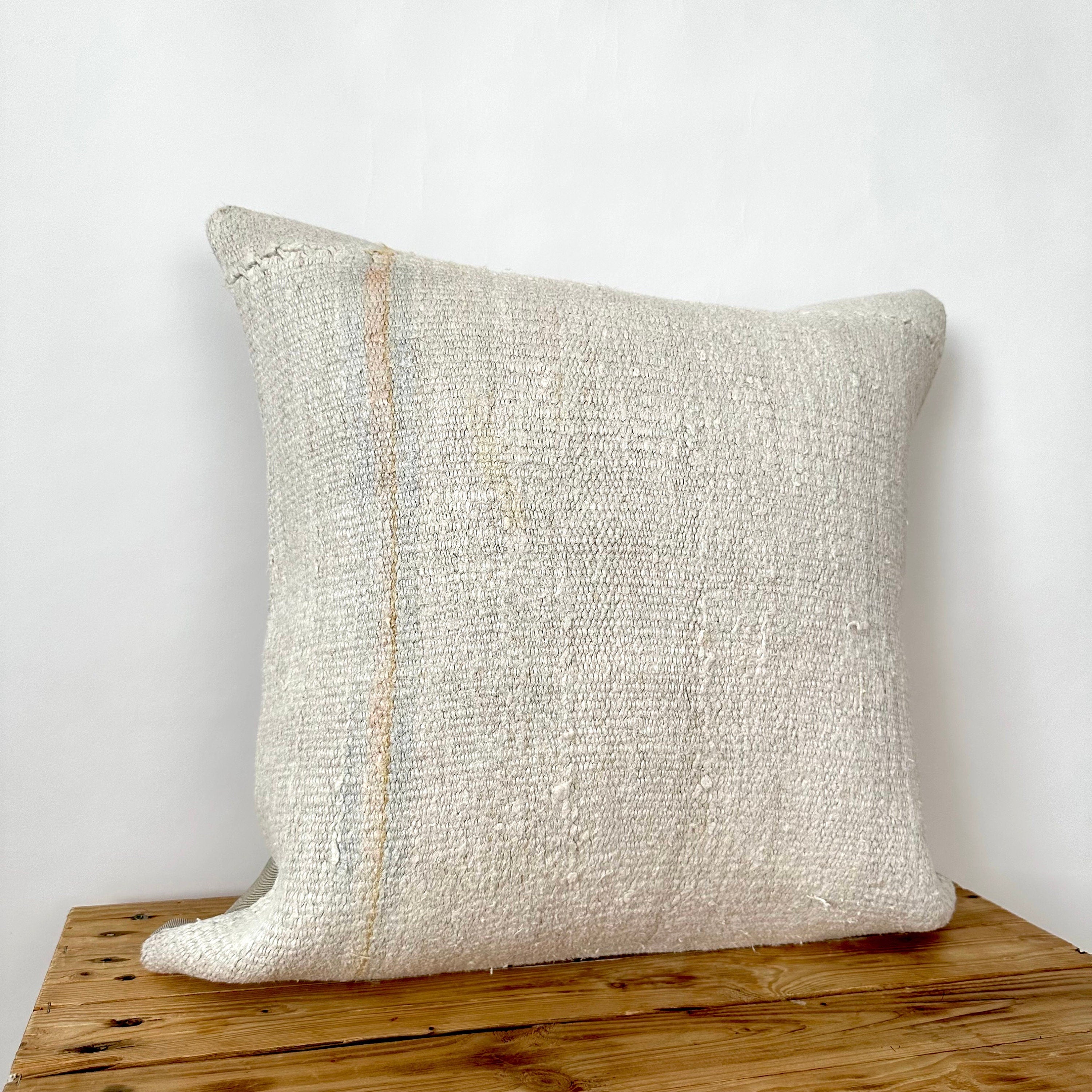 Tayla - White Hemp Pillow Cover