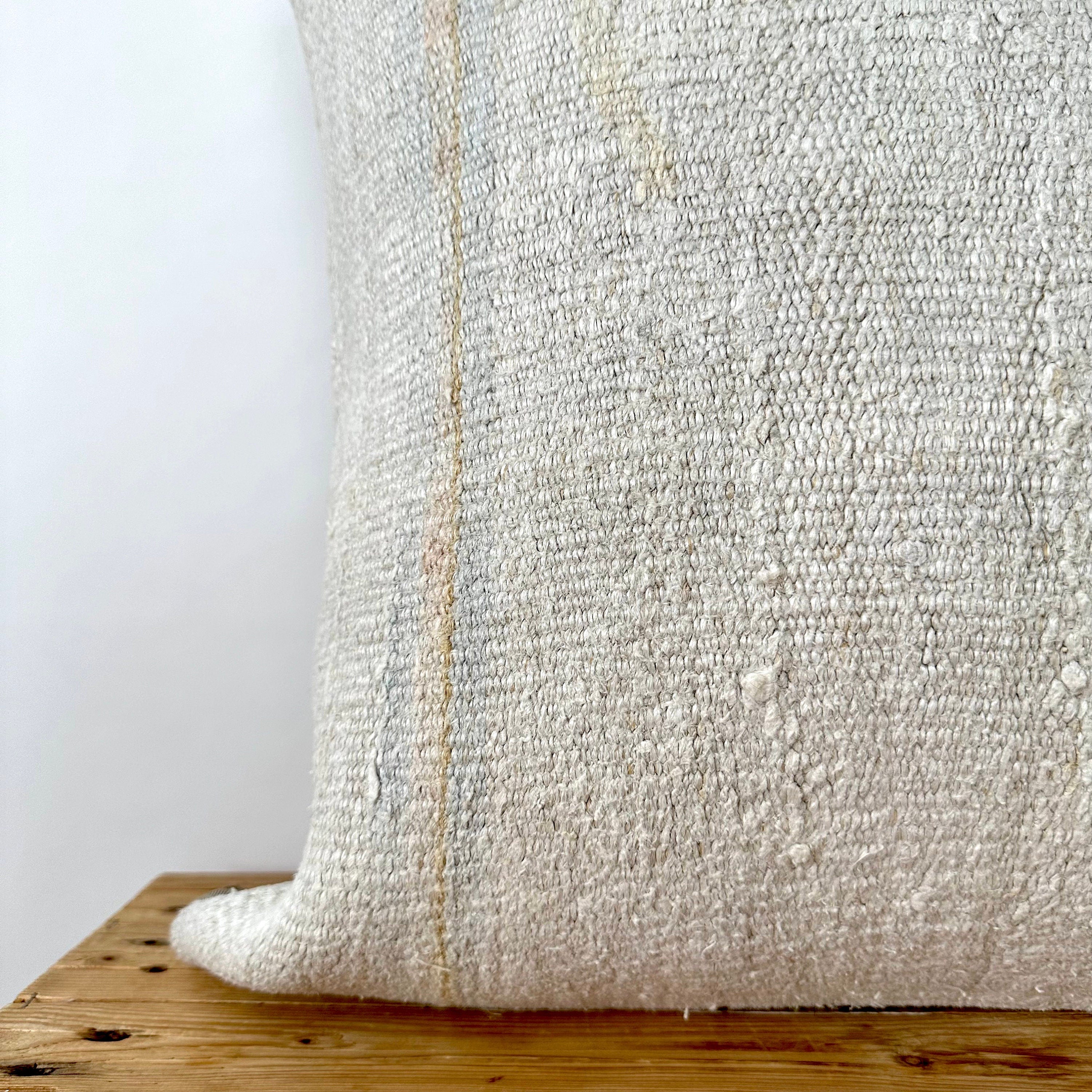 Tayla - White Hemp Pillow Cover