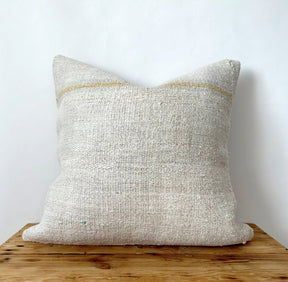 Tinley - White Hemp Pillow Cover