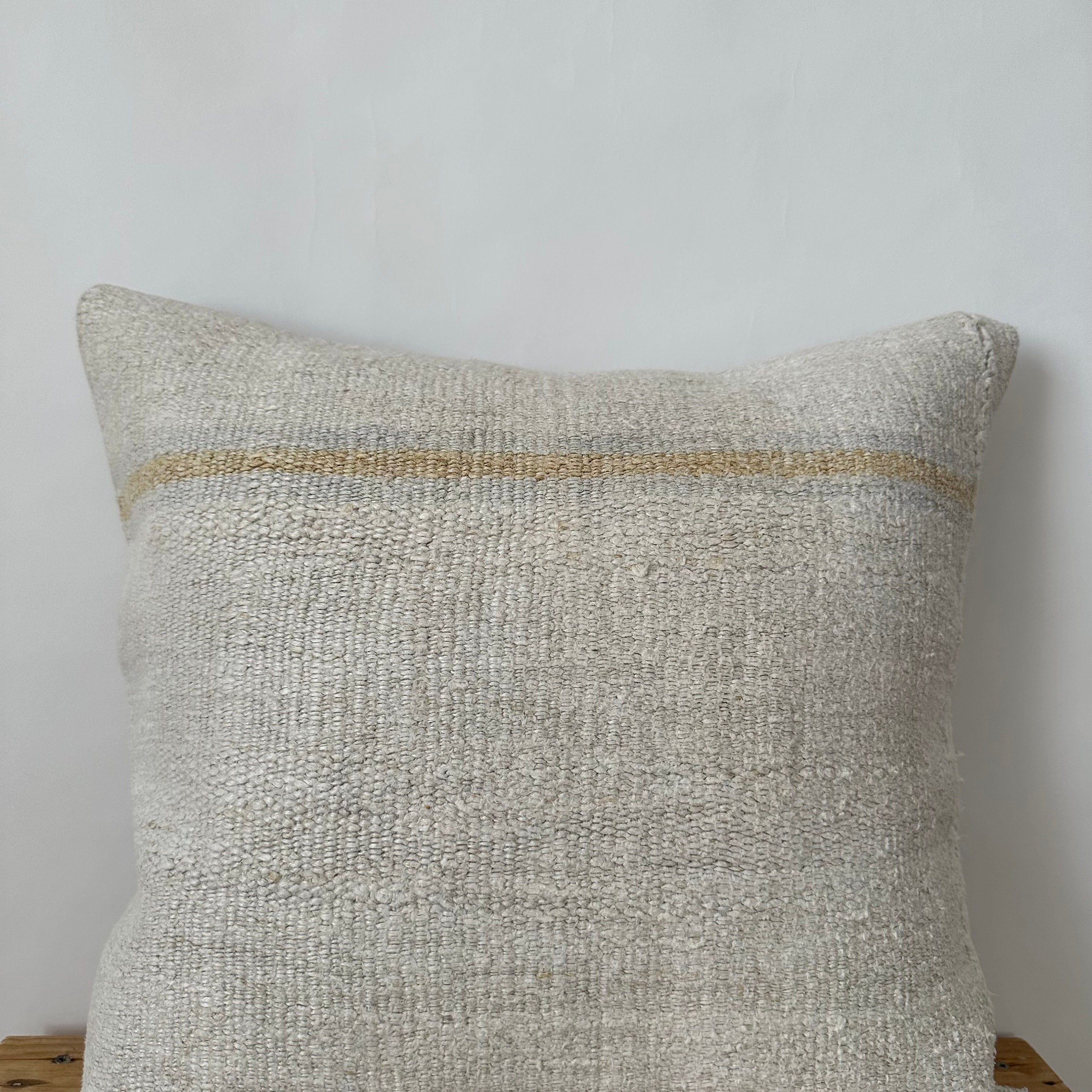 Tinley - White Hemp Pillow Cover