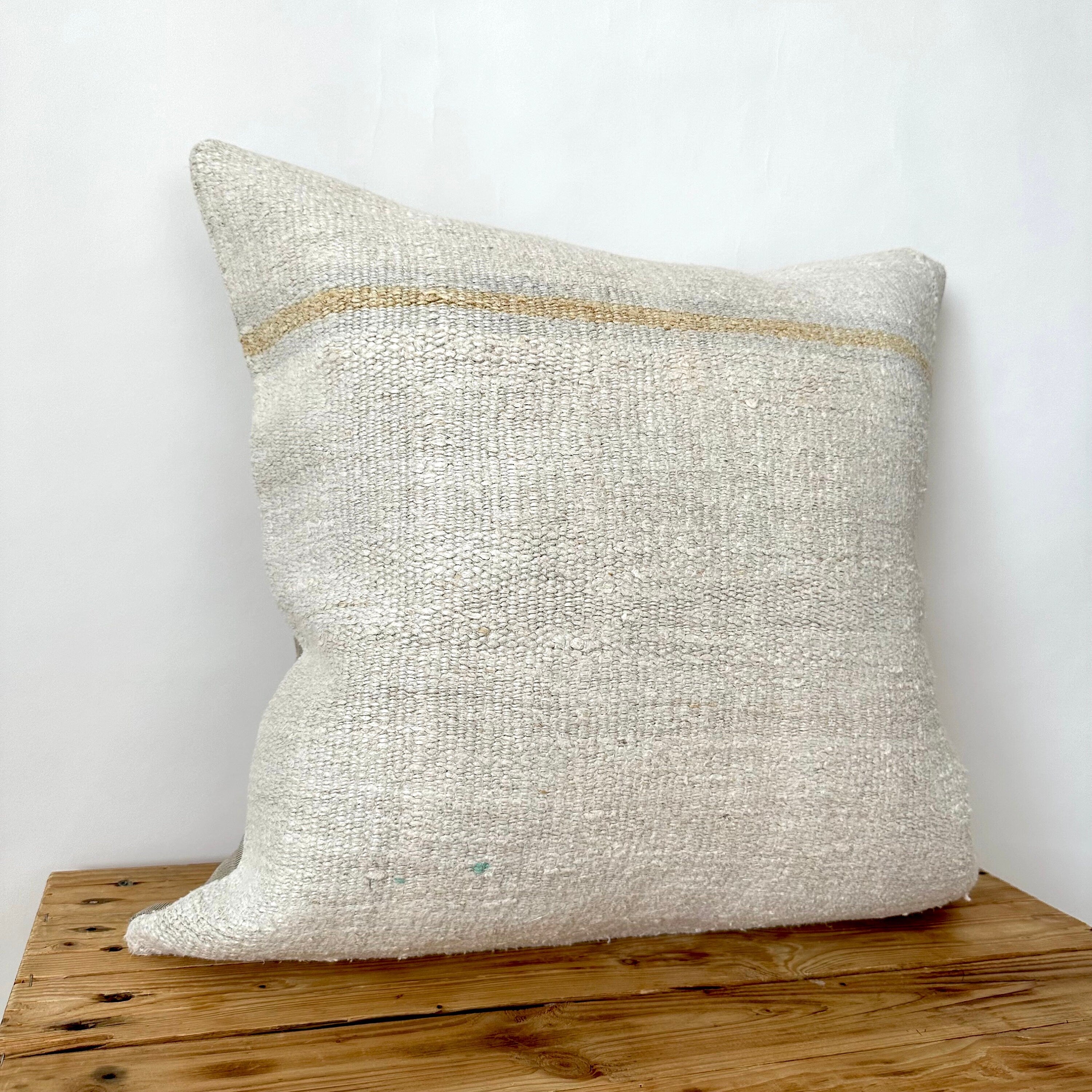 Tinley - White Hemp Pillow Cover