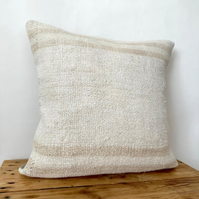 Tanith - White Hemp Pillow Cover