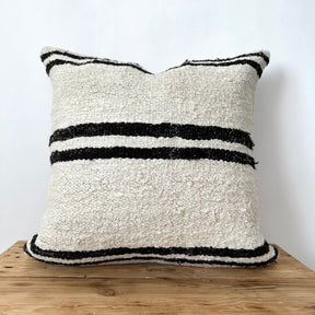 Tais - White Hemp Pillow Cover