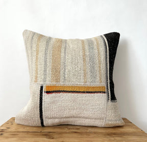 Tasia - White Hemp Pillow Cover