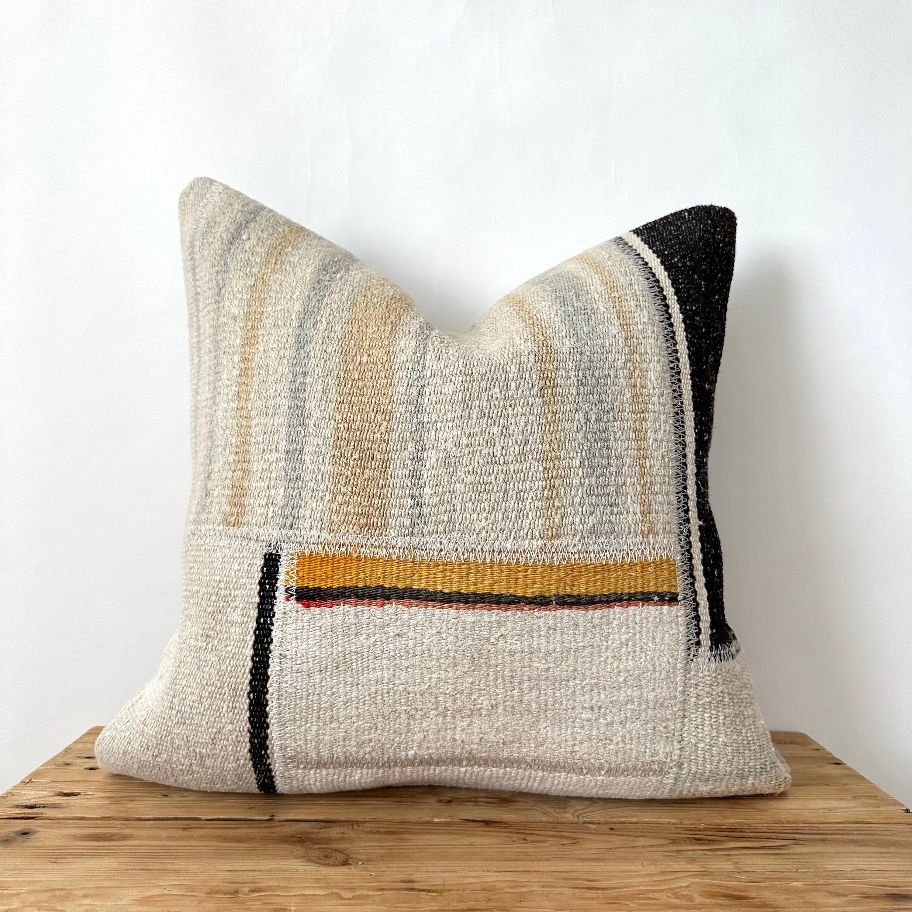 Tasia - White Hemp Pillow Cover