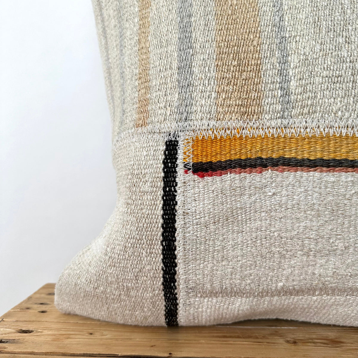 Tasia - White Hemp Pillow Cover