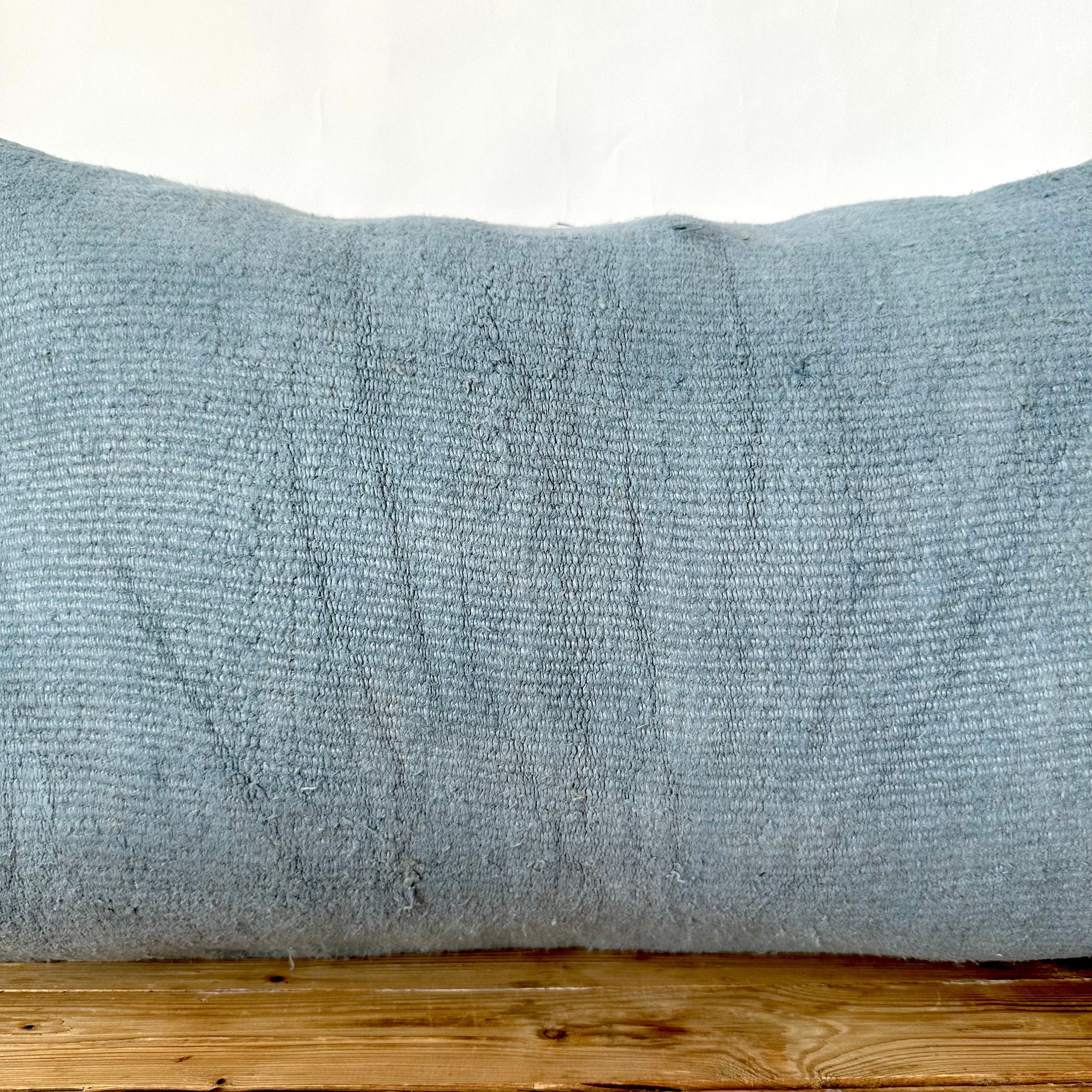 Celinee - Blue Hemp Pillow Cover