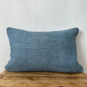 Carna - Blue Hemp Pillow Cover