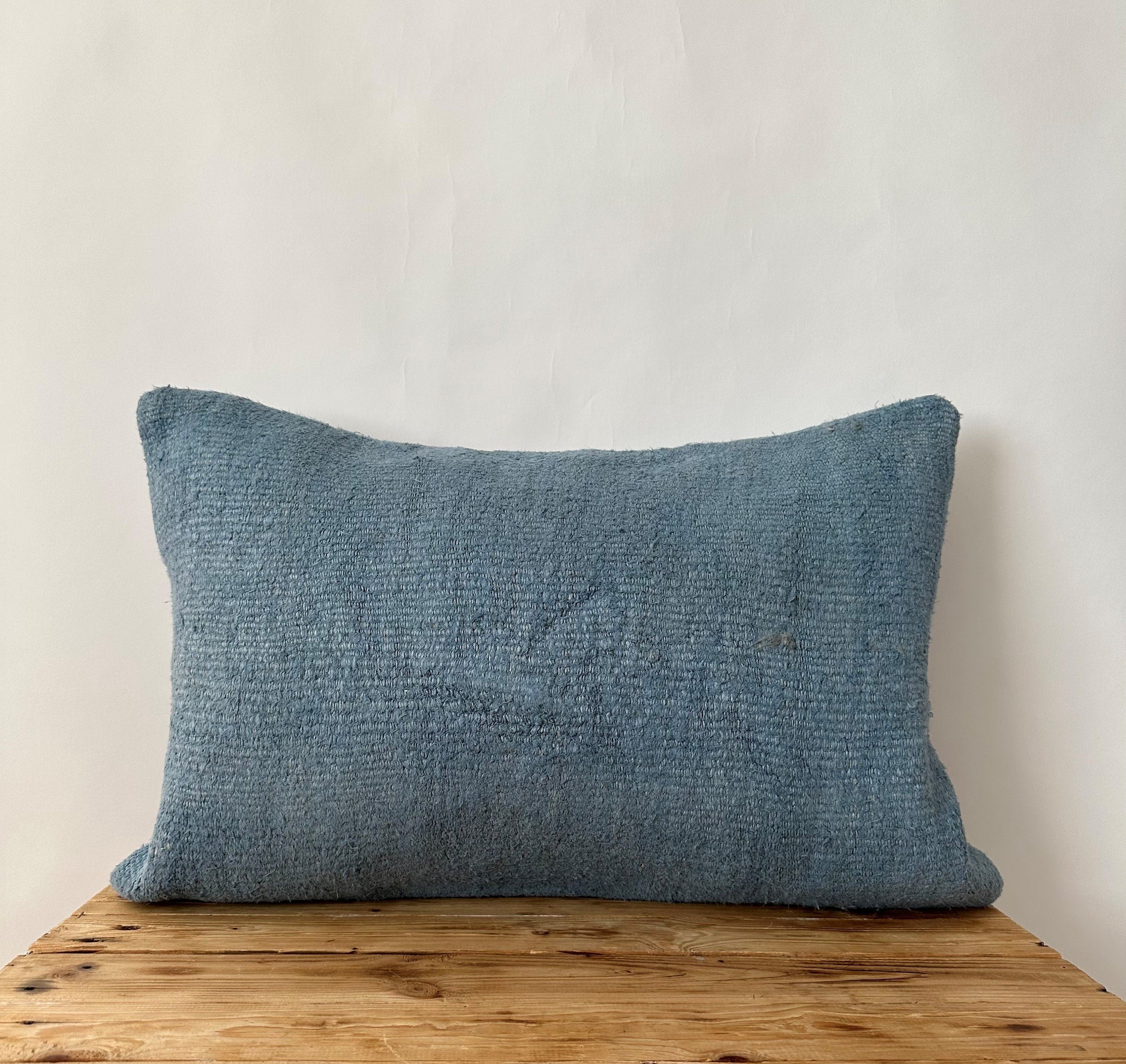 Clarion - Blue Hemp Pillow Cover