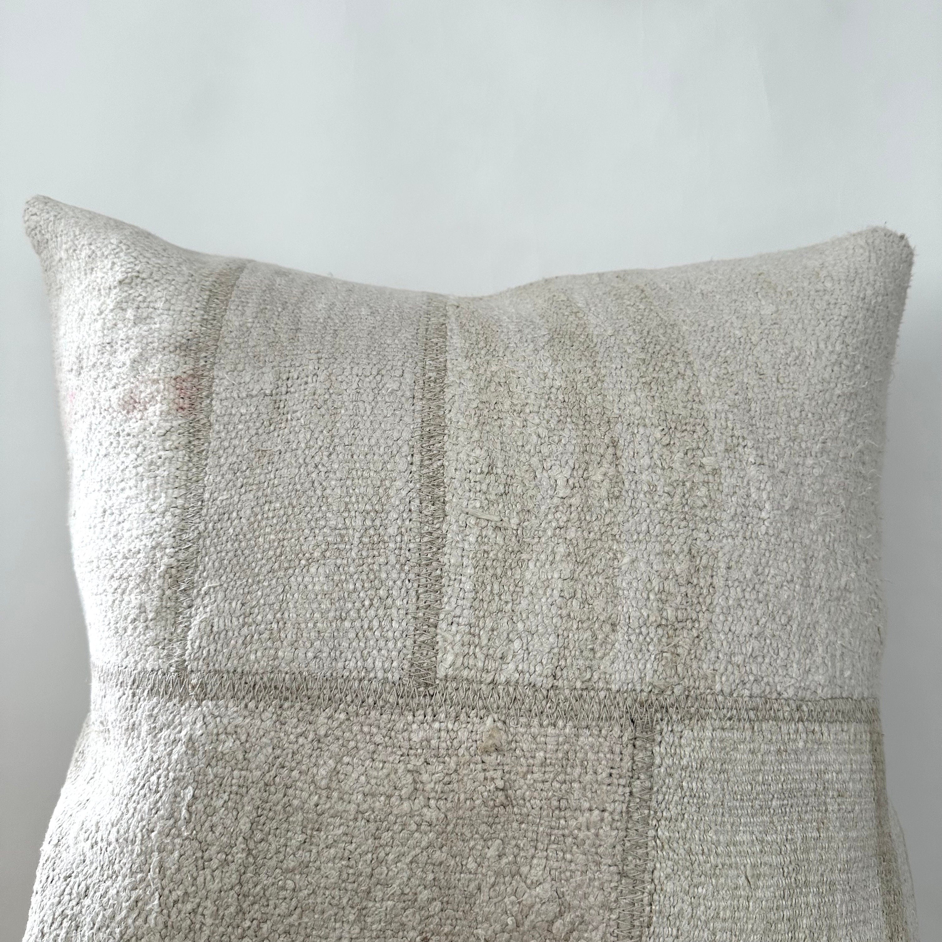 Thilda - White Hemp Pillow Cover