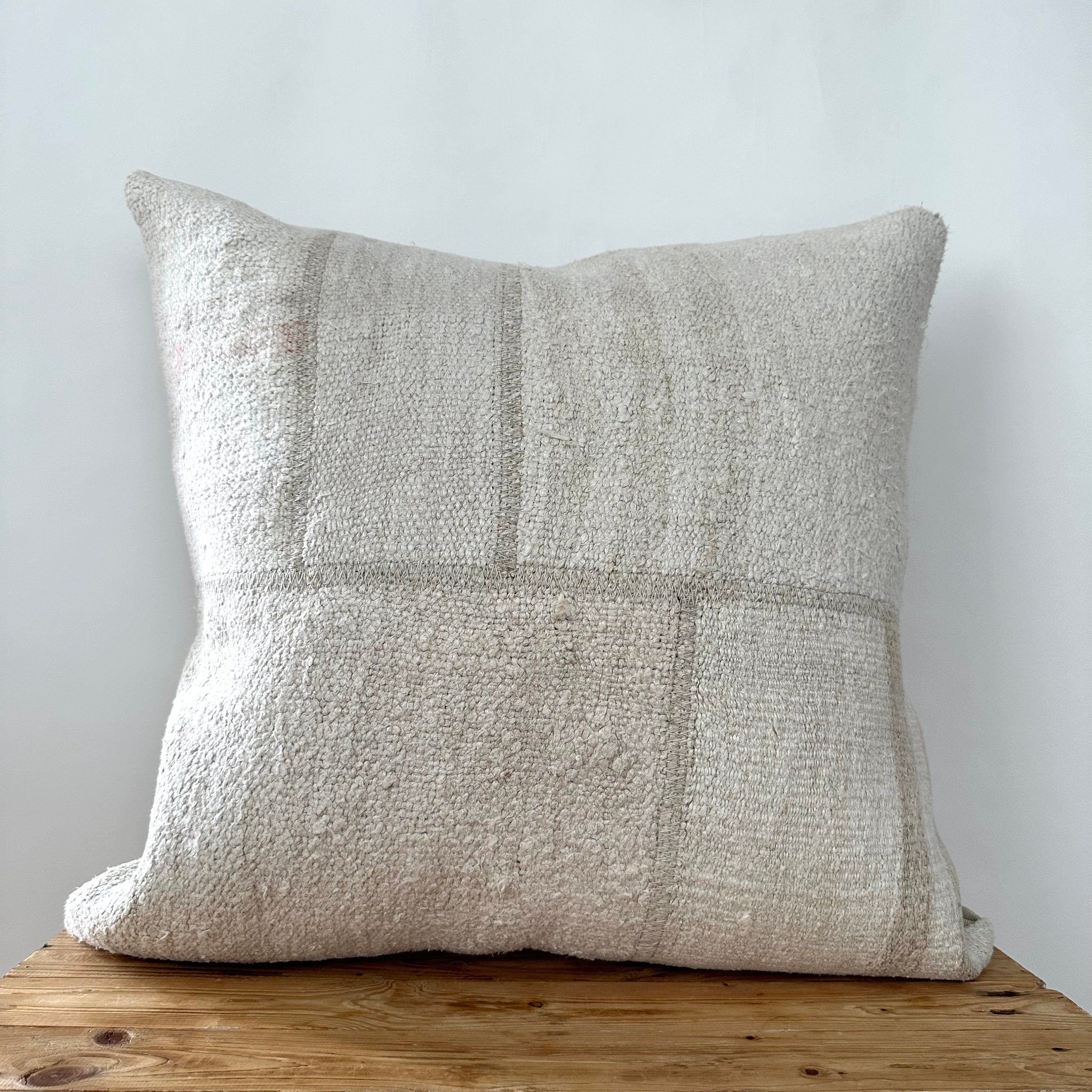 Thilda - White Hemp Pillow Cover