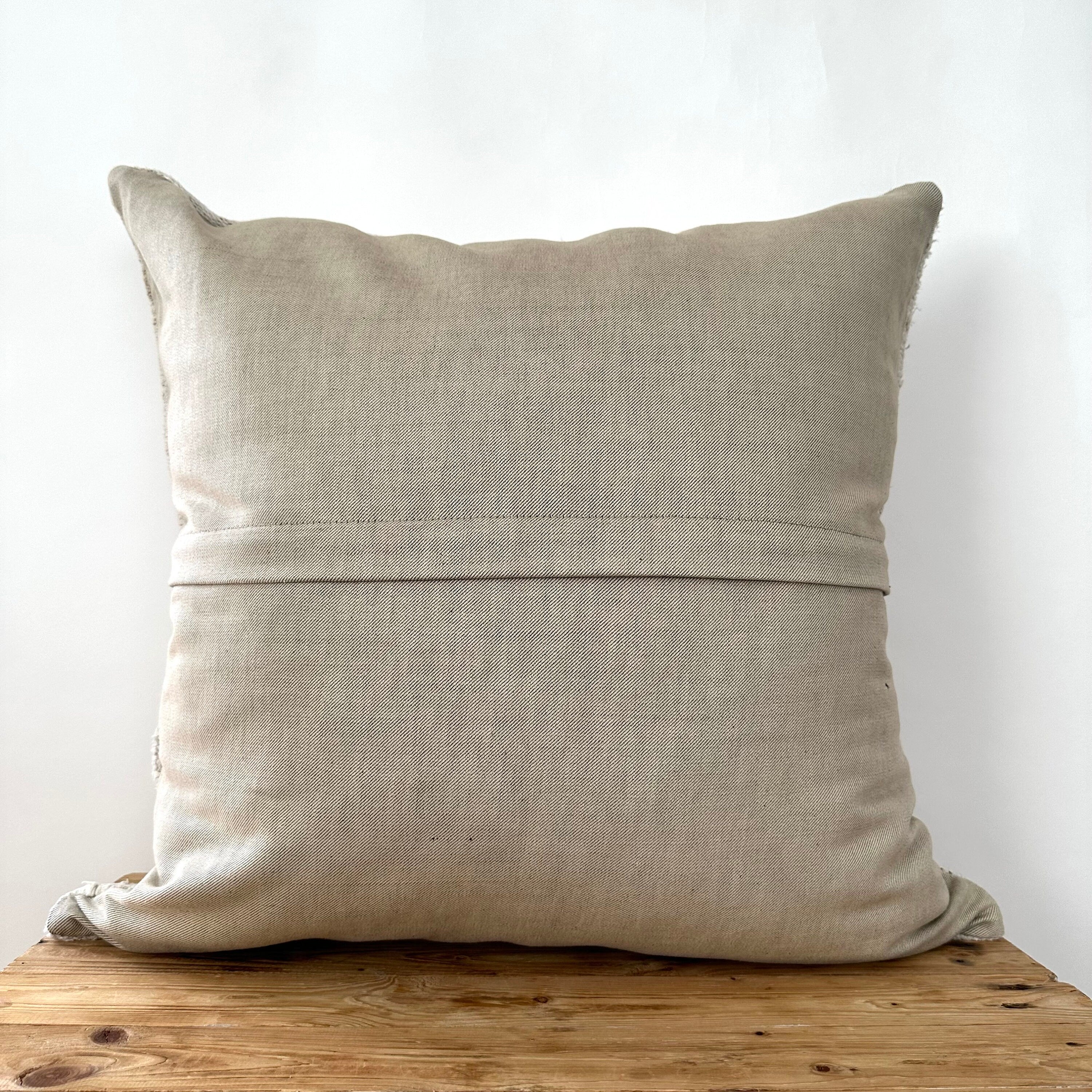 Terza - White Hemp Pillow Cover