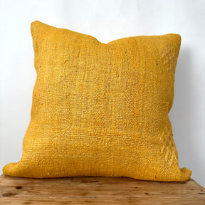 Yamilah - Yellow Hemp Pillow Cover