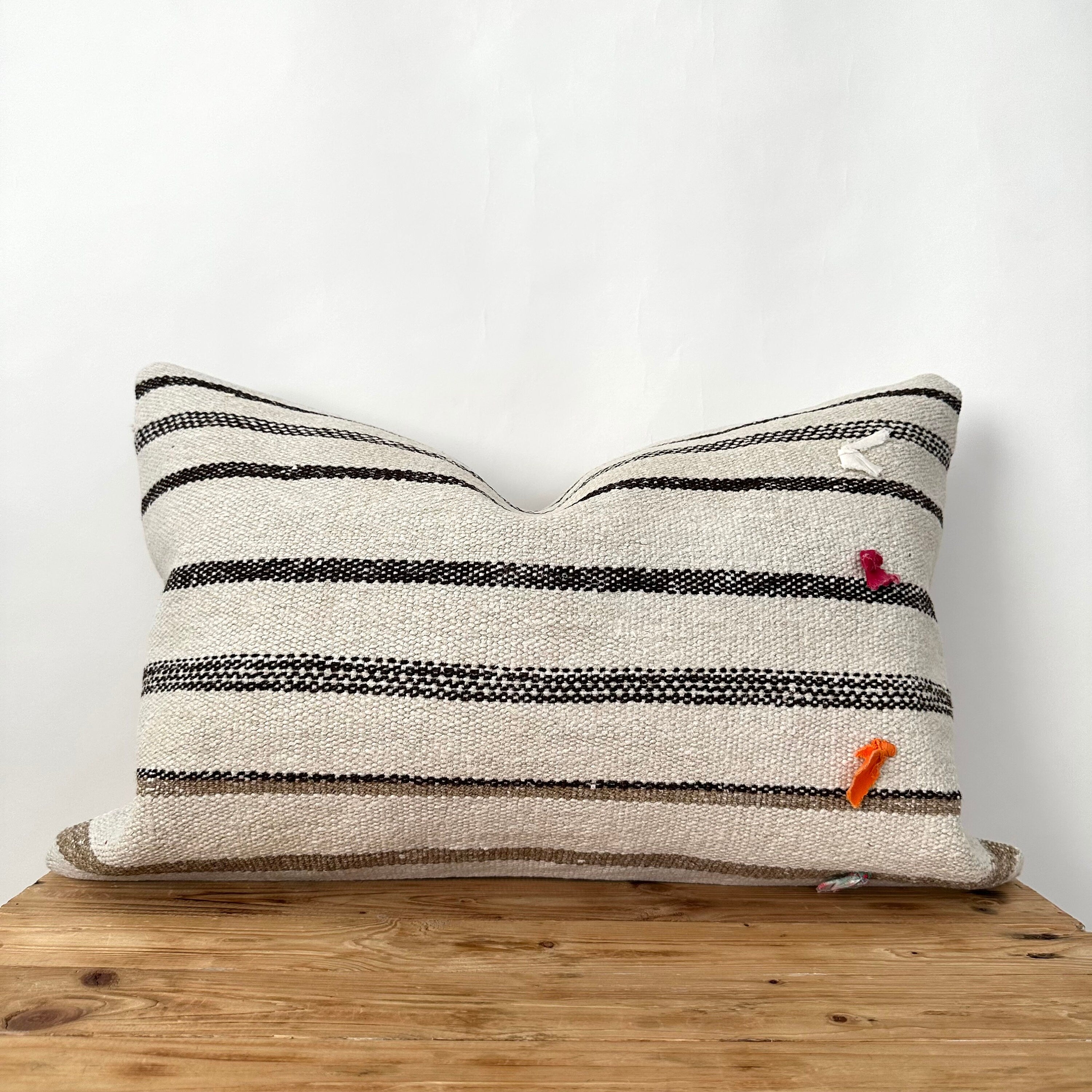 Taisie - White Hemp Pillow Cover