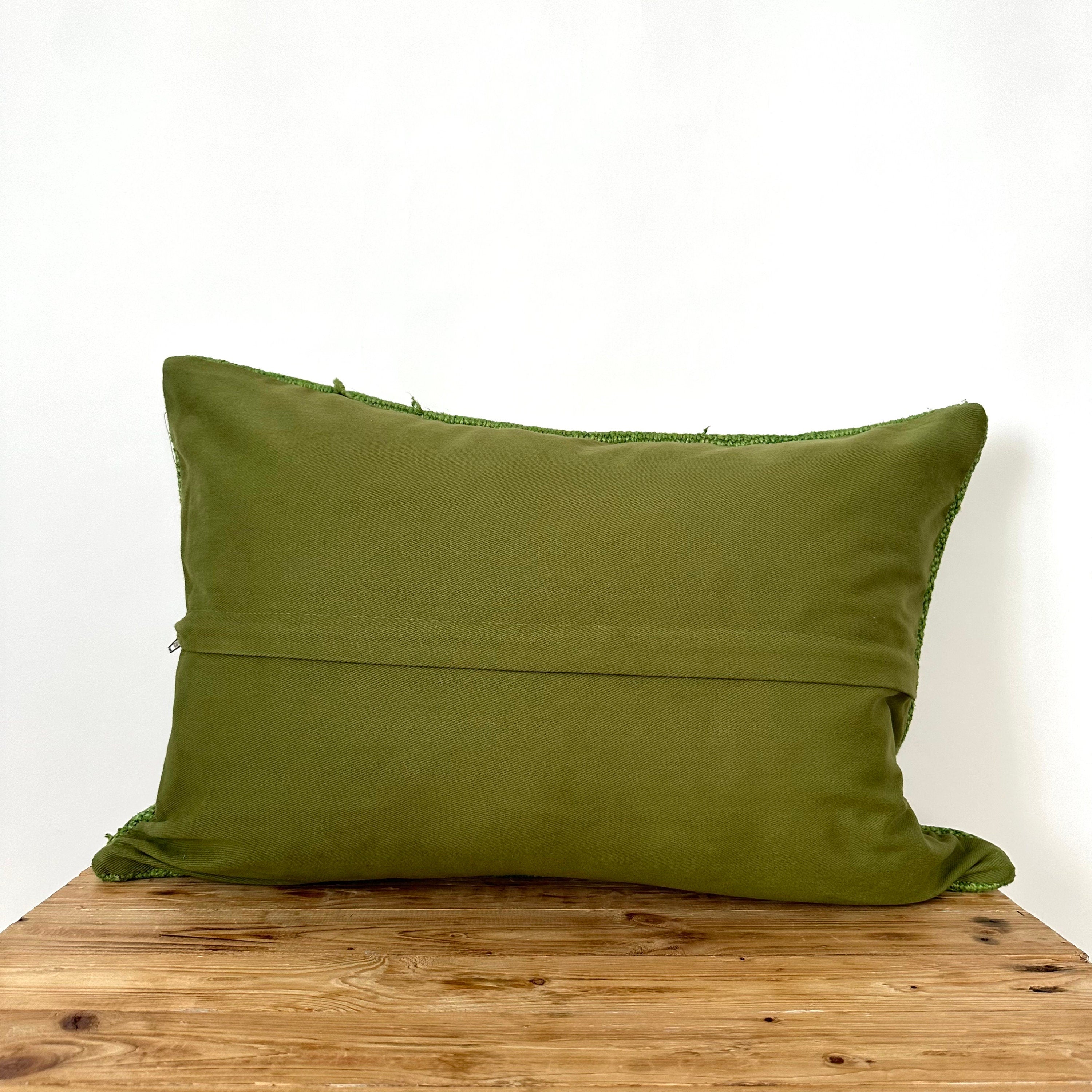 Caprice - Green Hemp Pillow Cover