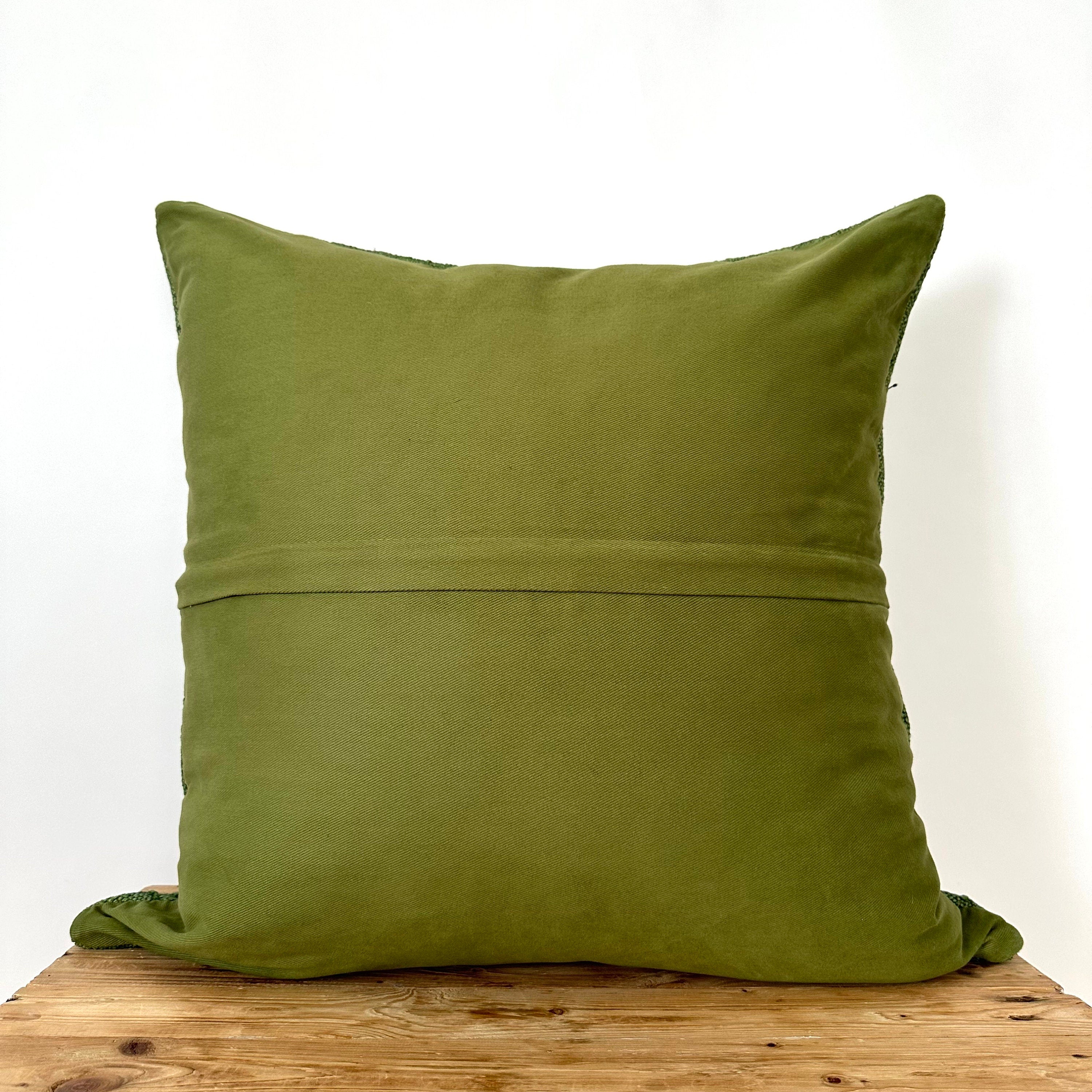 Cynthiana - Green Hemp Pillow Cover