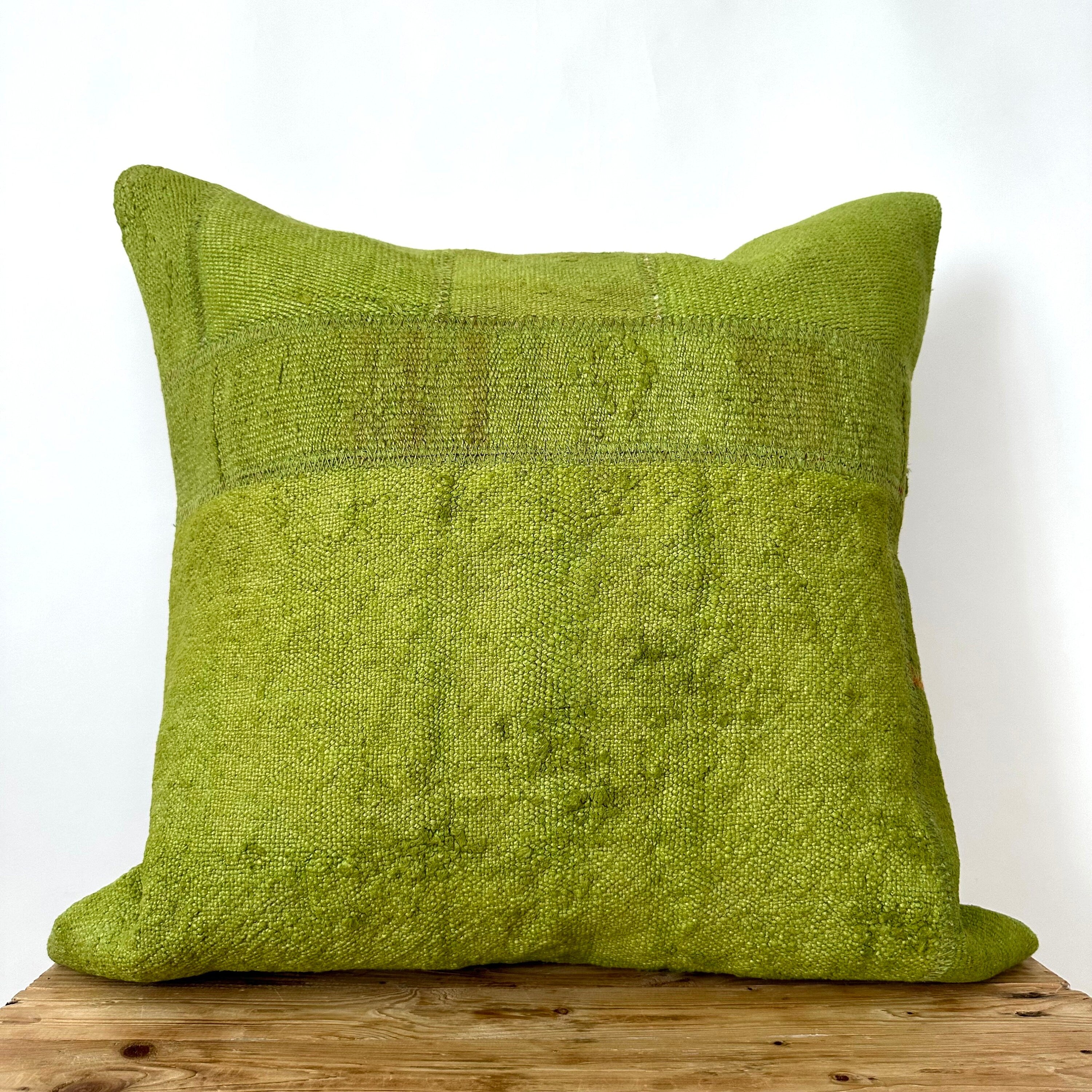 Charlett - Green Hemp Pillow Cover