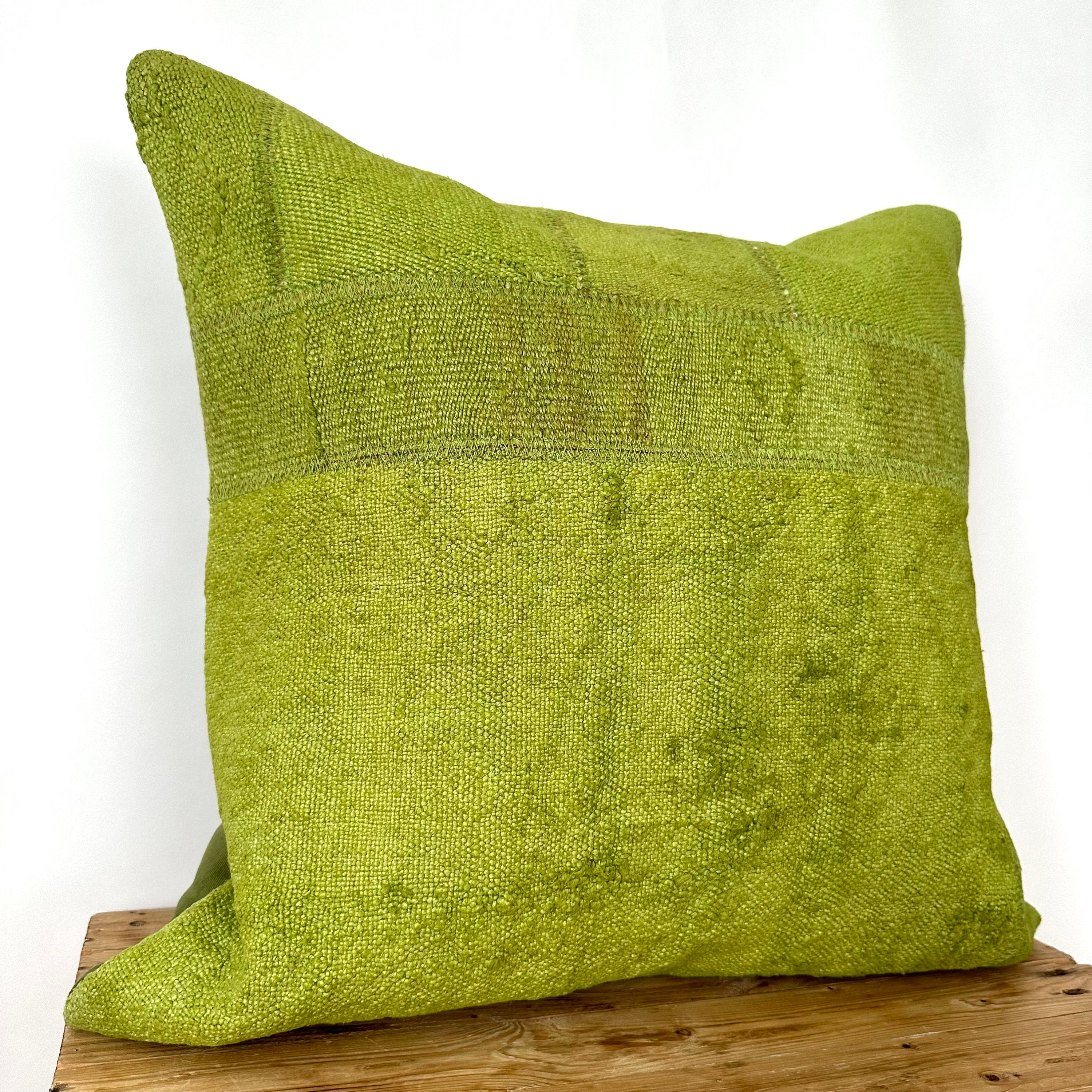 Charlett - Green Hemp Pillow Cover