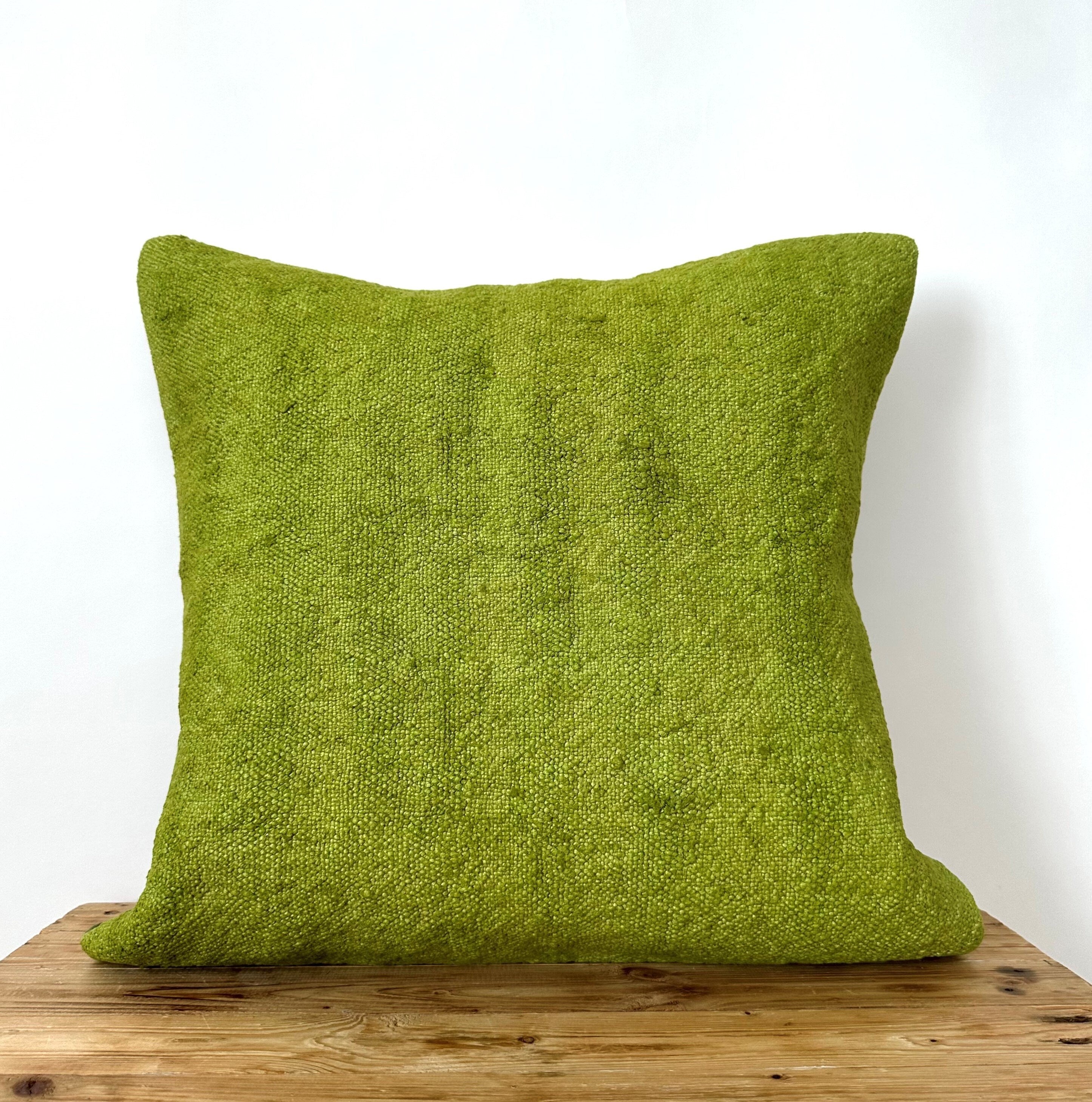 Cienna - Green Hemp Pillow Cover