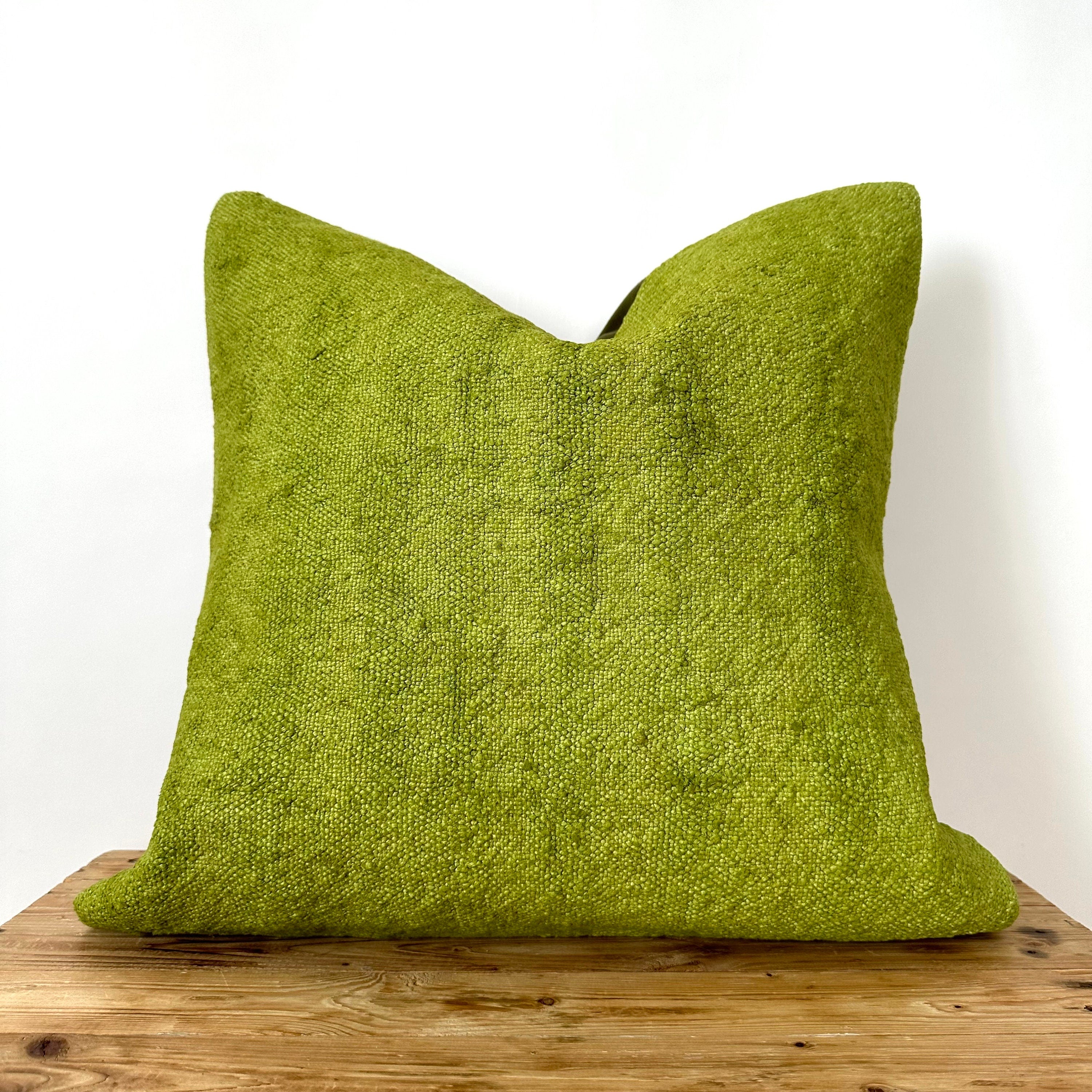 Cienna - Green Hemp Pillow Cover