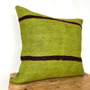 Cynthiana - Green Hemp Pillow Cover