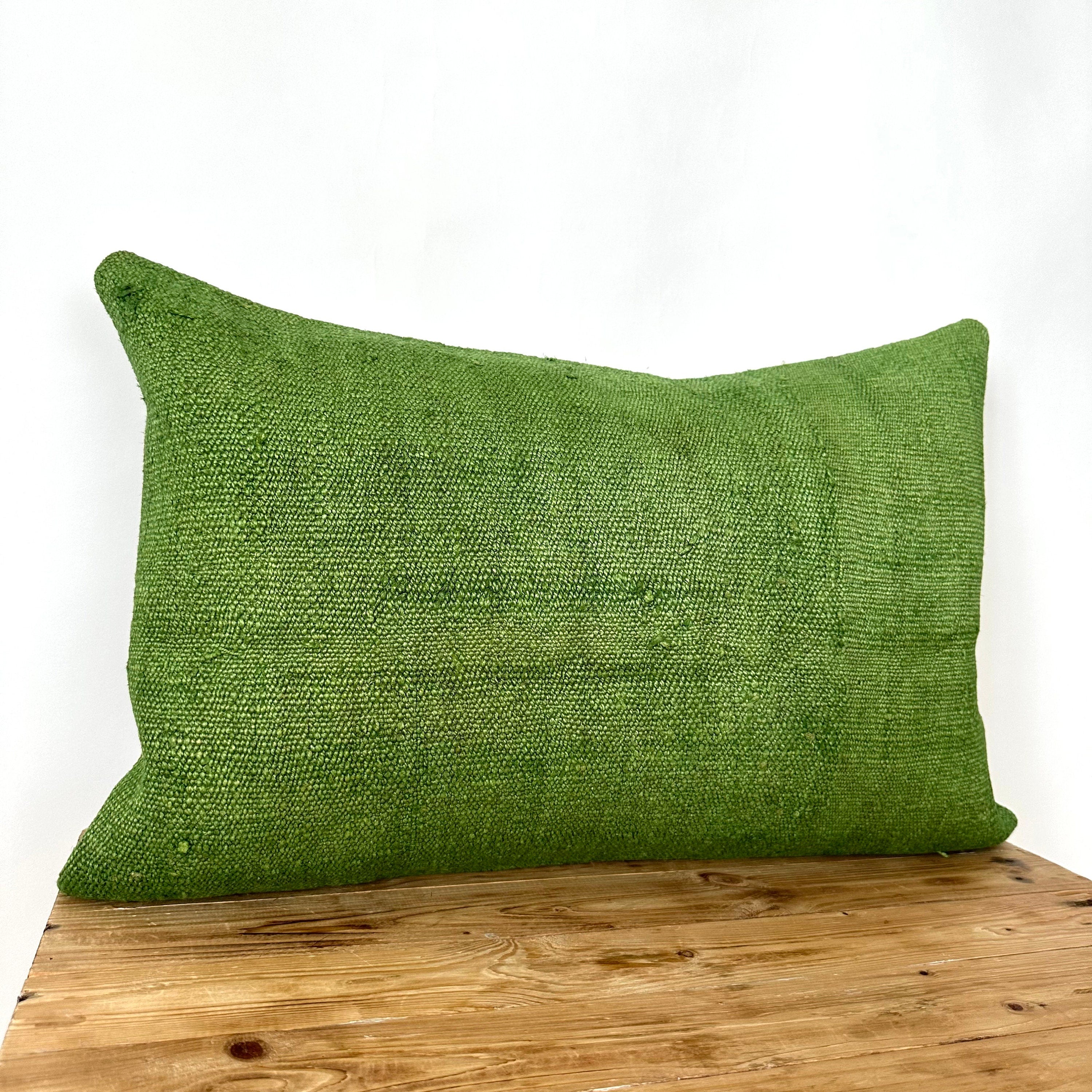 Cleonie - Green Hemp Pillow Cover