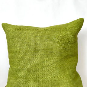 Clairina - Green Hemp Pillow Cover