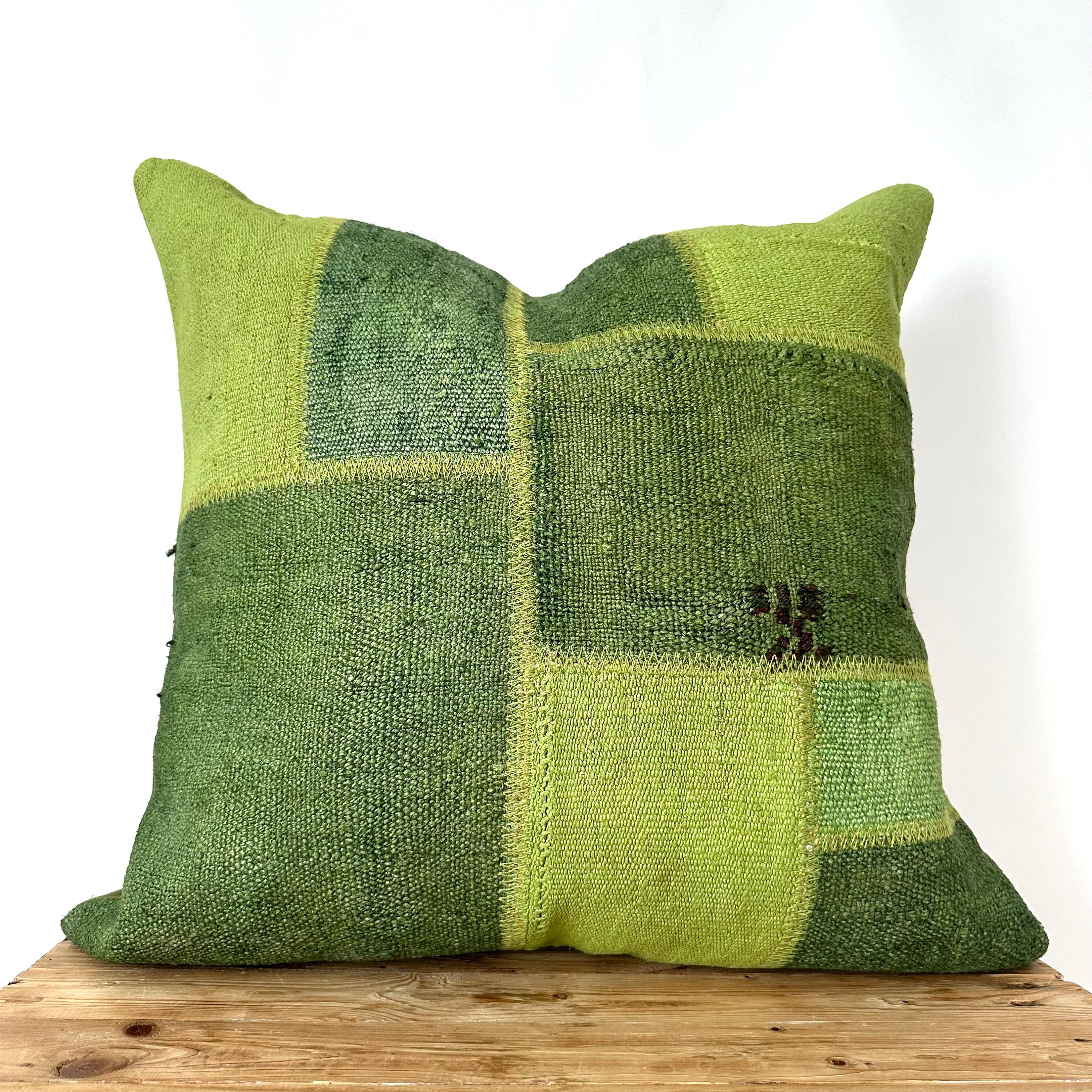 Cypria - Green Hemp Pillow Cover